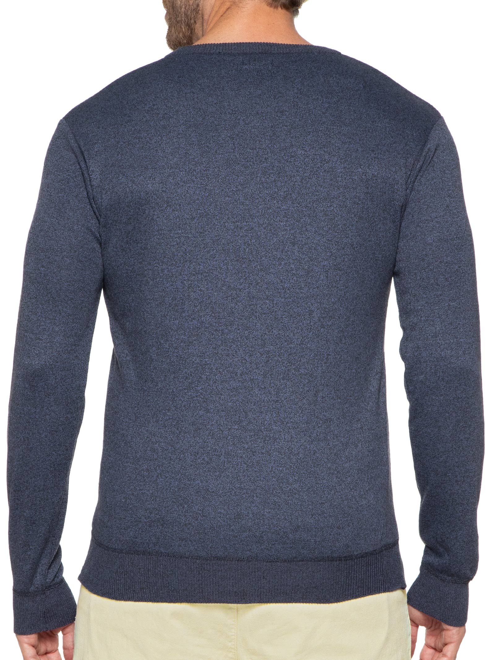 Suéter Tricot Masculino Gola V Básico Cinza Basiq Men