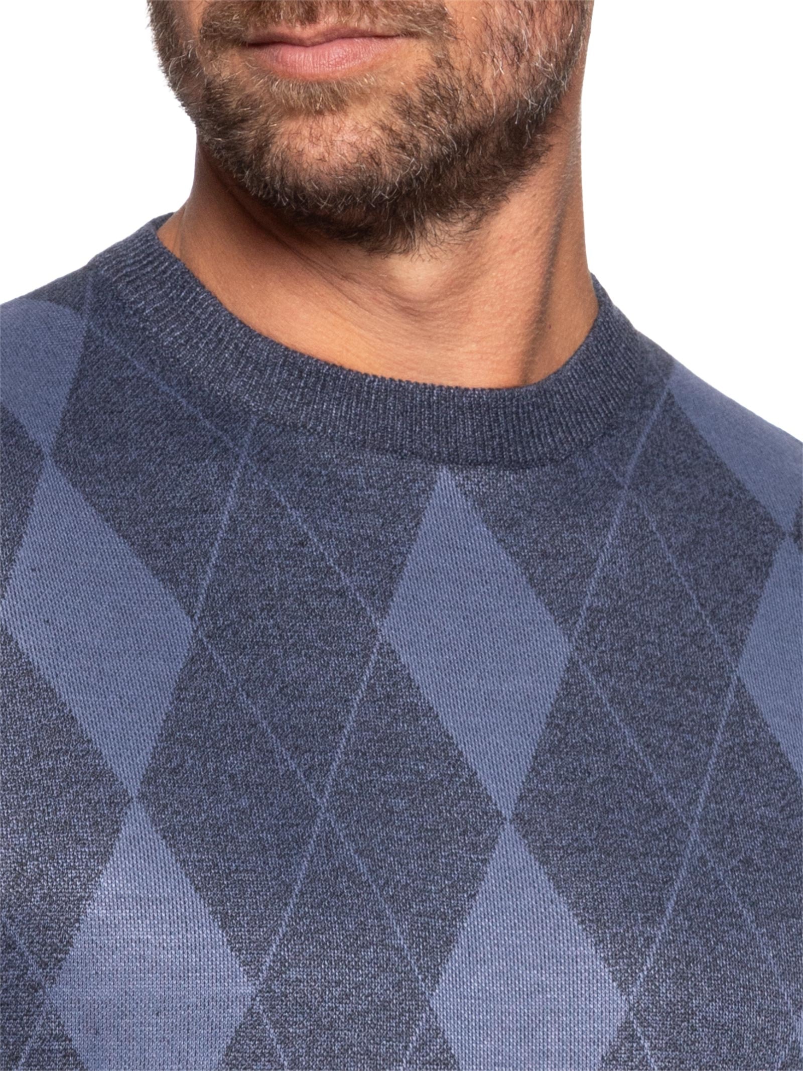 Suéter Tricot Masculino Gola V Básico Cinza '2 Essential