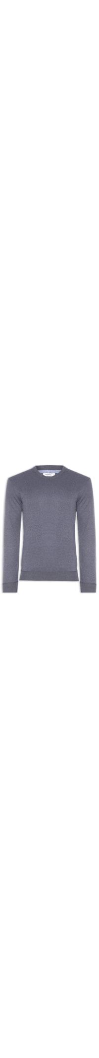 Suéter Tricot Masculino Gola V Básico - Cinza