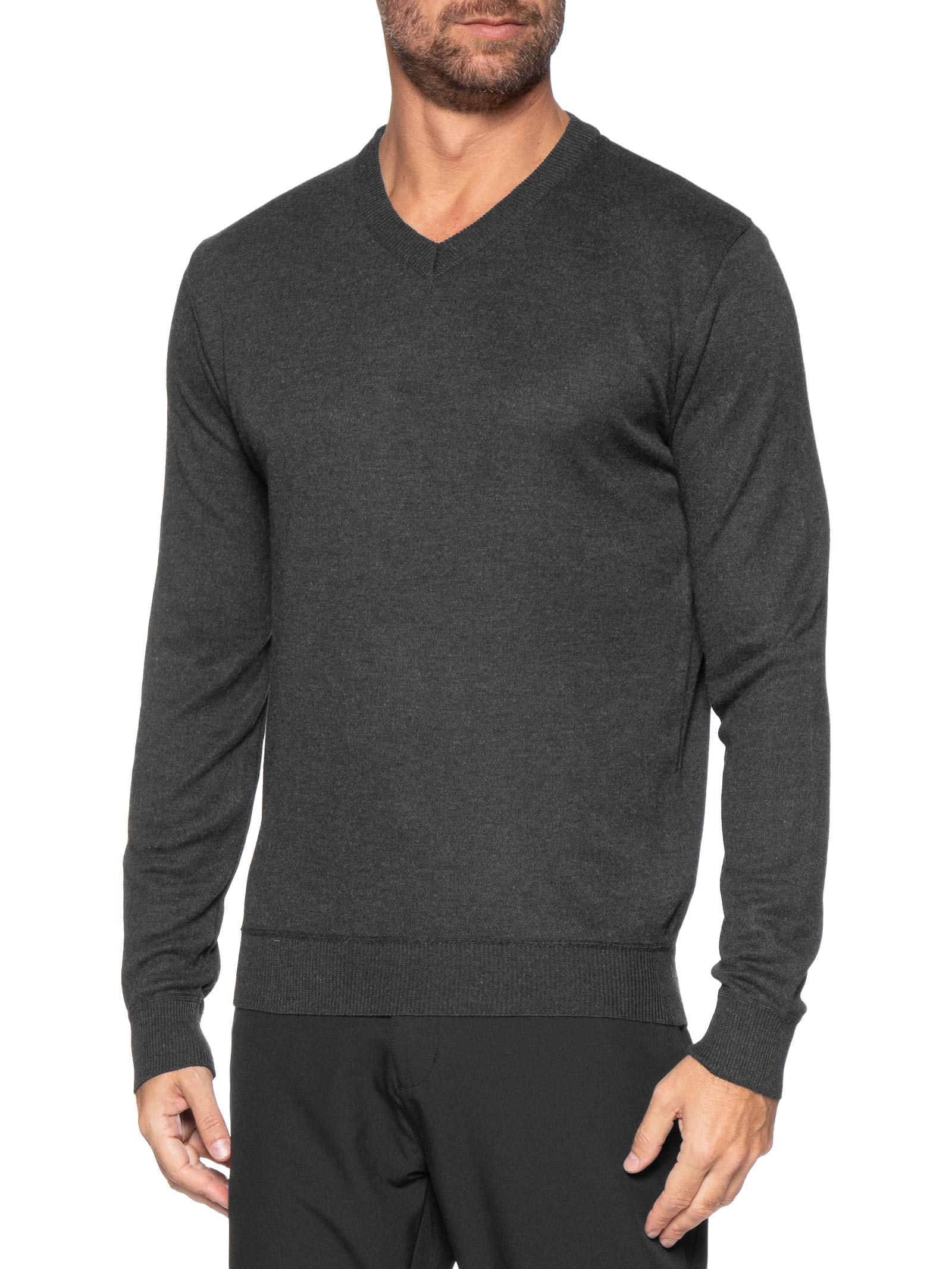 Suéter Tricot Masculino Gola V Básico Preto Basiq Men