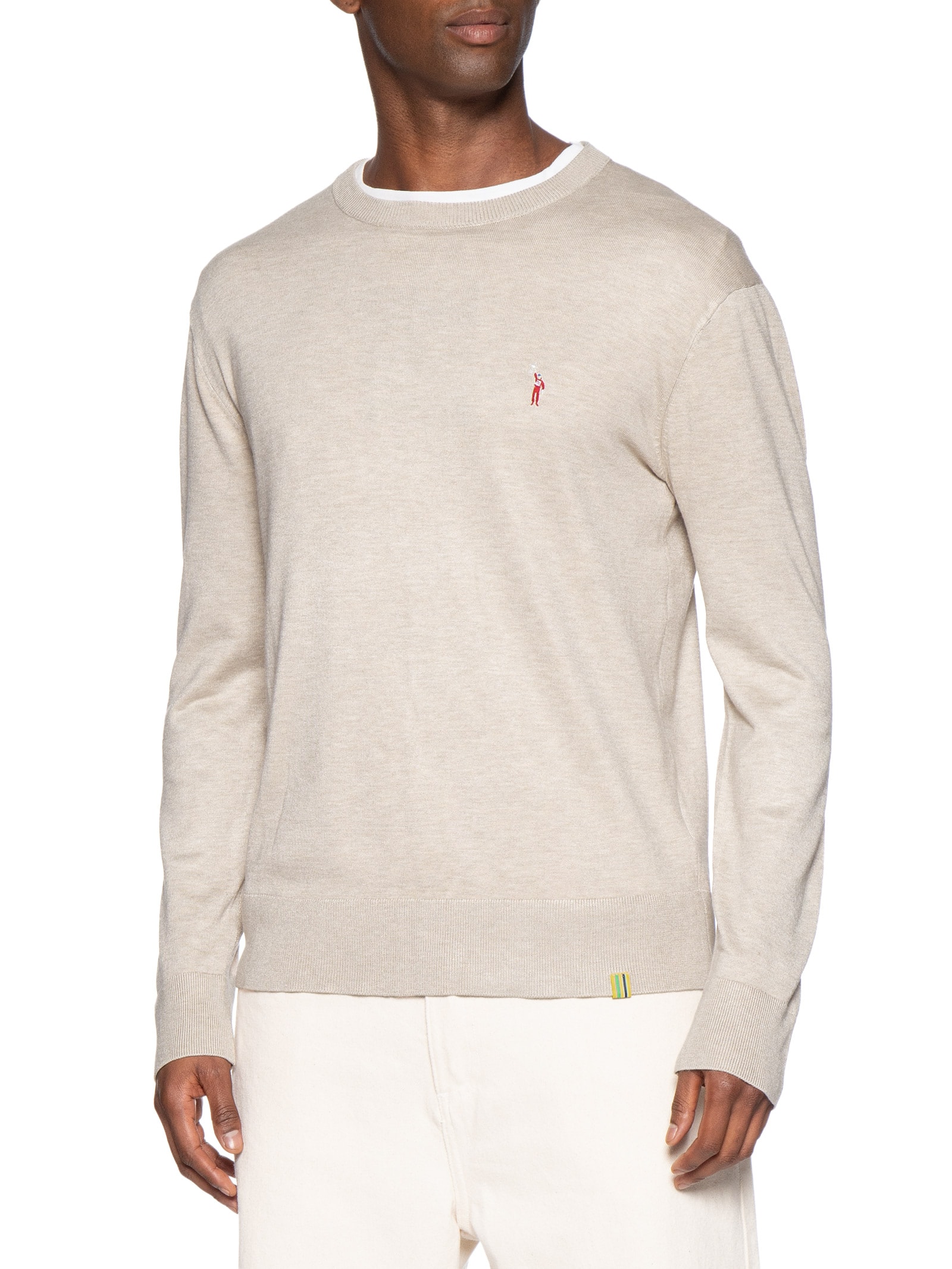 Suéter Tricot Masculino Manga Longa Touch Senna Bege Reserva