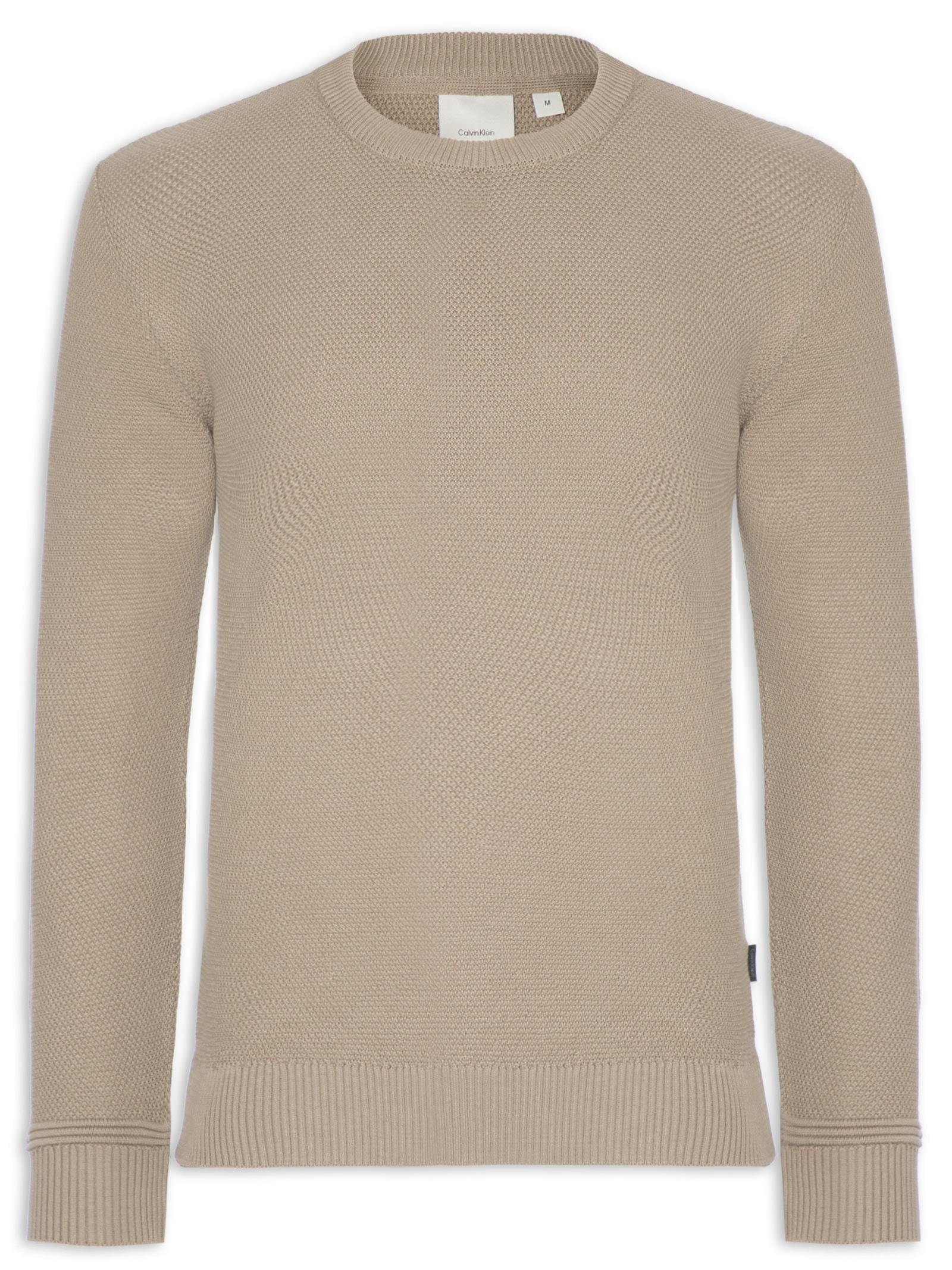 Suéter Tricot Masculino Ponto Arroz Bege Calvin Klein - White Label