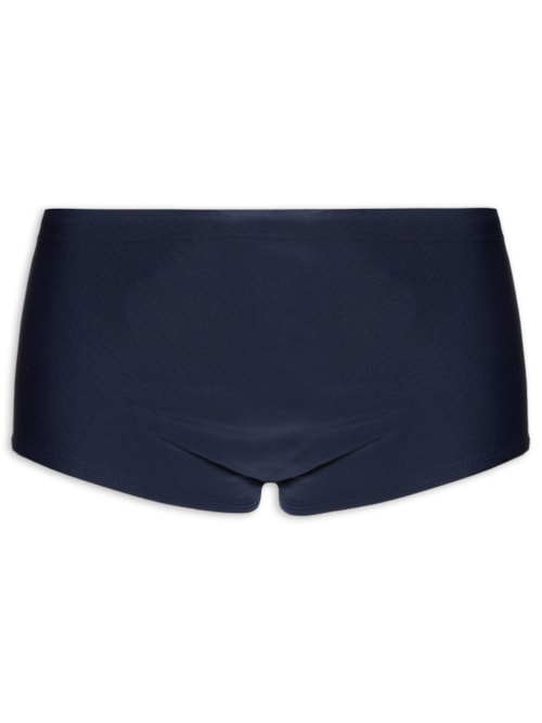 Sunga Lisa Com Gorguão Lateral Bordado – Azul