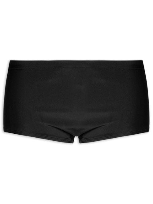 Sunga Lisa Com Gorguão Lateral Bordado – Preto