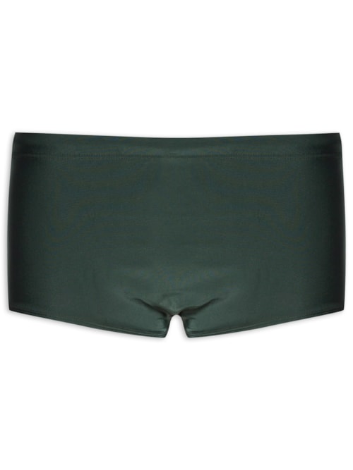Sunga Lisa Gorgurão Lateral Logo Bordado – Verde