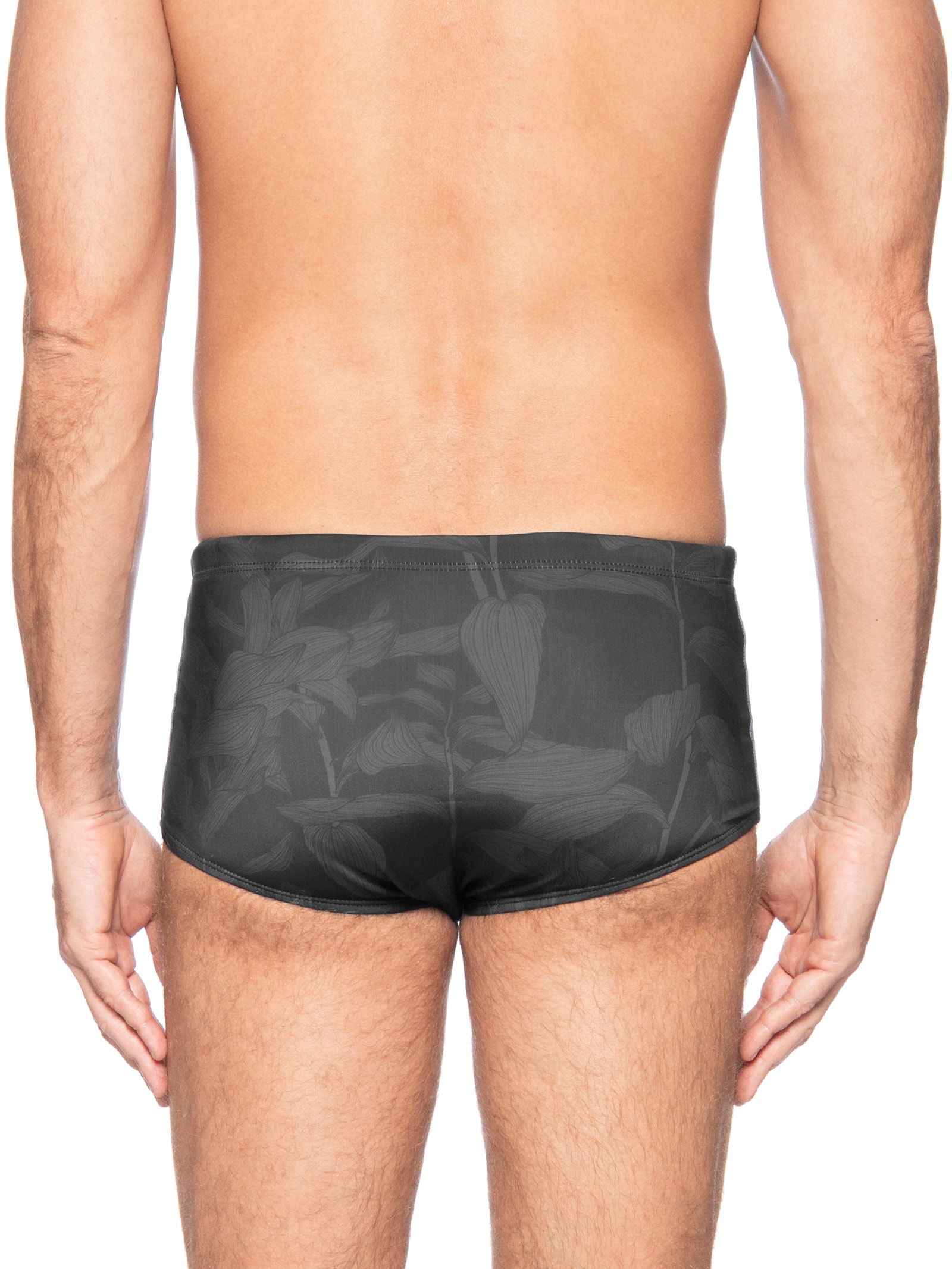 Sunga Marbella Estampa Petal Gray Preto Sergio K