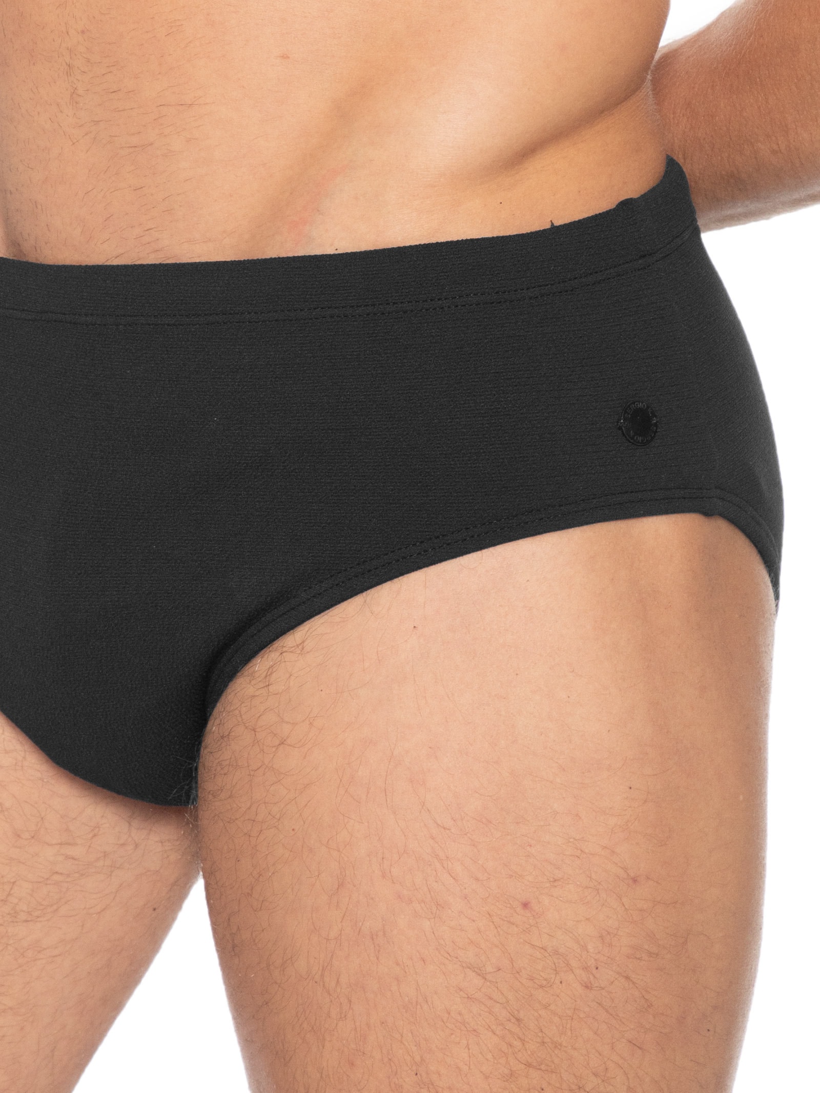 Sunga Textura Bouclé Fit Preto Sergio K