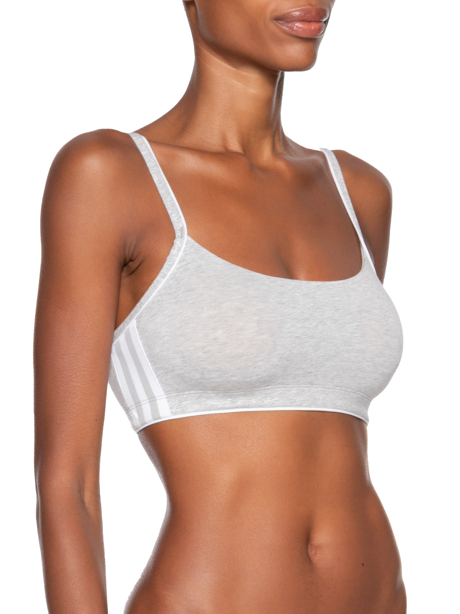 Sutiã Adicolor Comfort Flex Cotton Scoop Bralette Cinza Adidas Originals Underwear