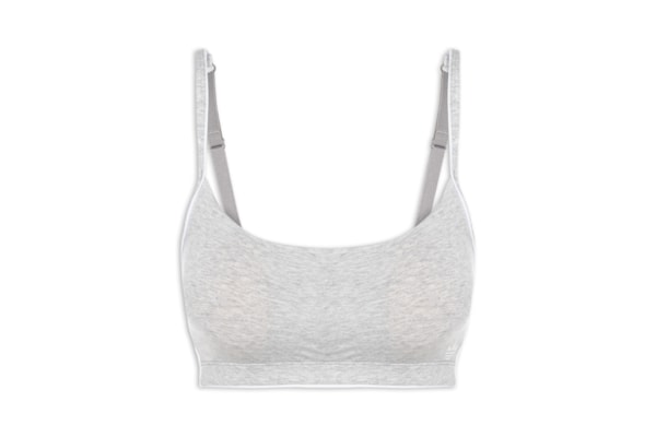 Sutiã Adicolor Comfort Flex Cotton Scoop Bralette - Cinza