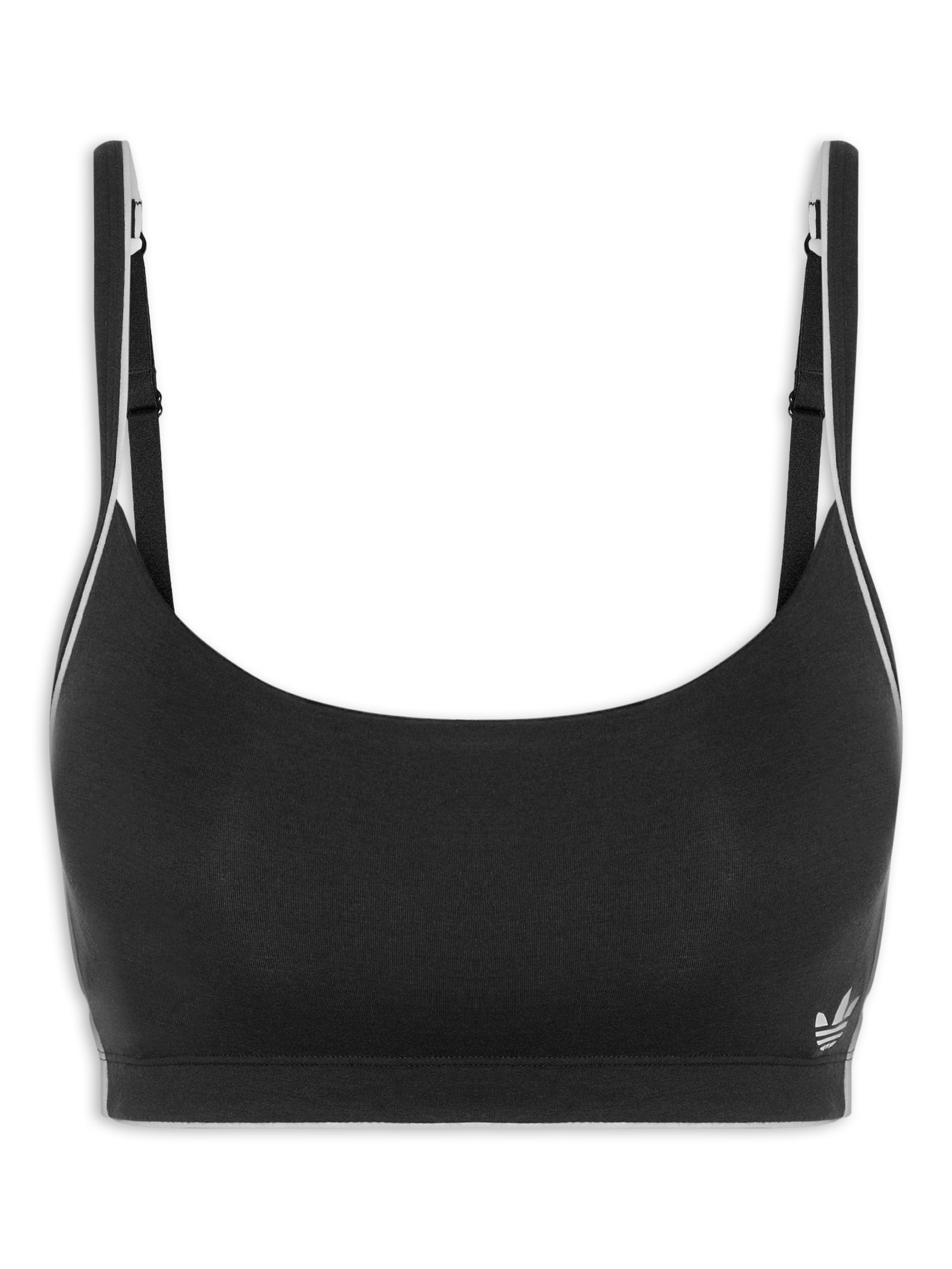 Sutiã Adicolor Comfort Flex Cotton Scoop Bralette Preto Adidas Originals Underwear
