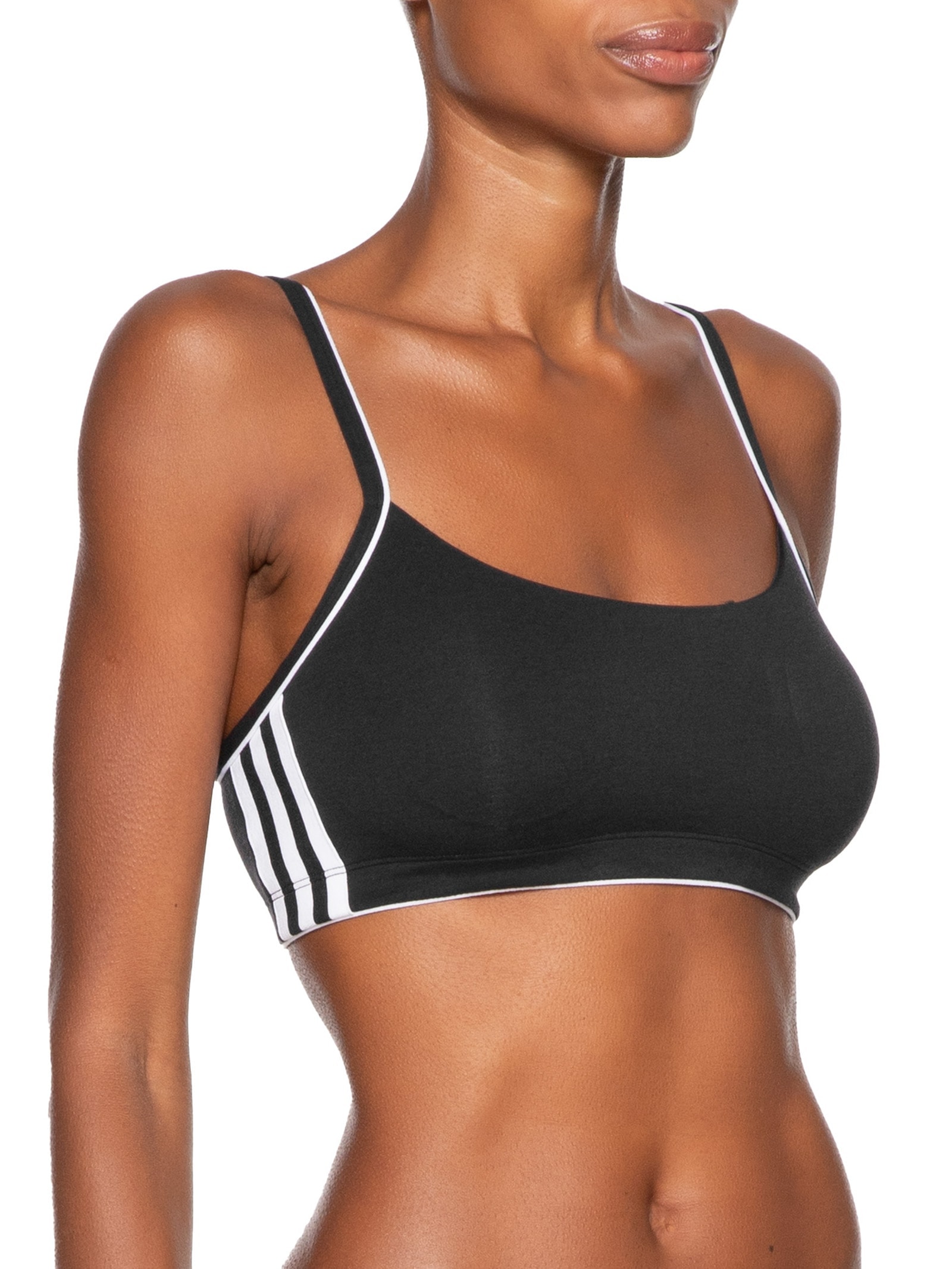 Sutiã Adicolor Comfort Flex Cotton Scoop Bralette Preto Adidas Originals Underwear