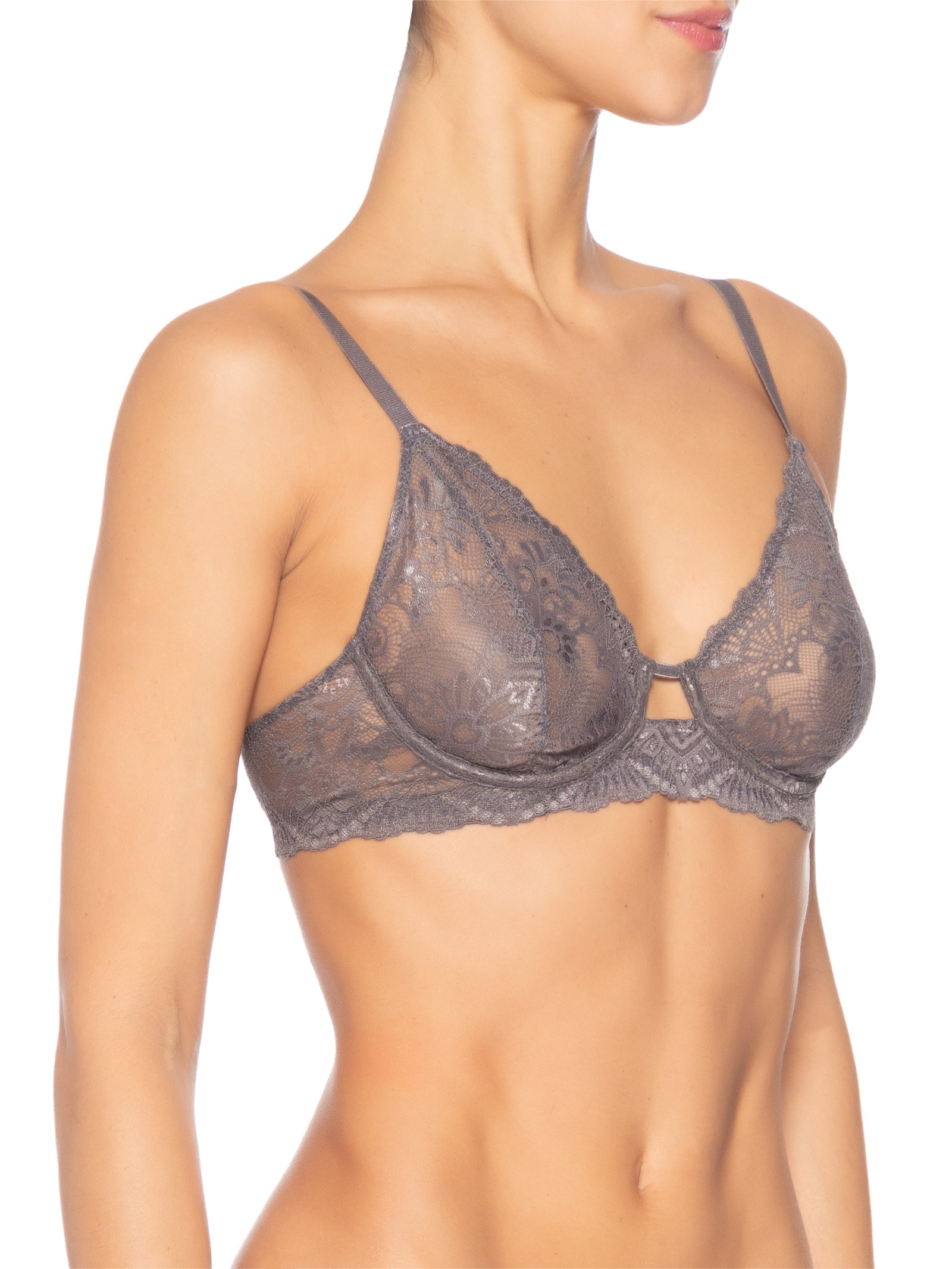Sutiã Aro Sem Bojo Renda Felipa Cinza Jogê