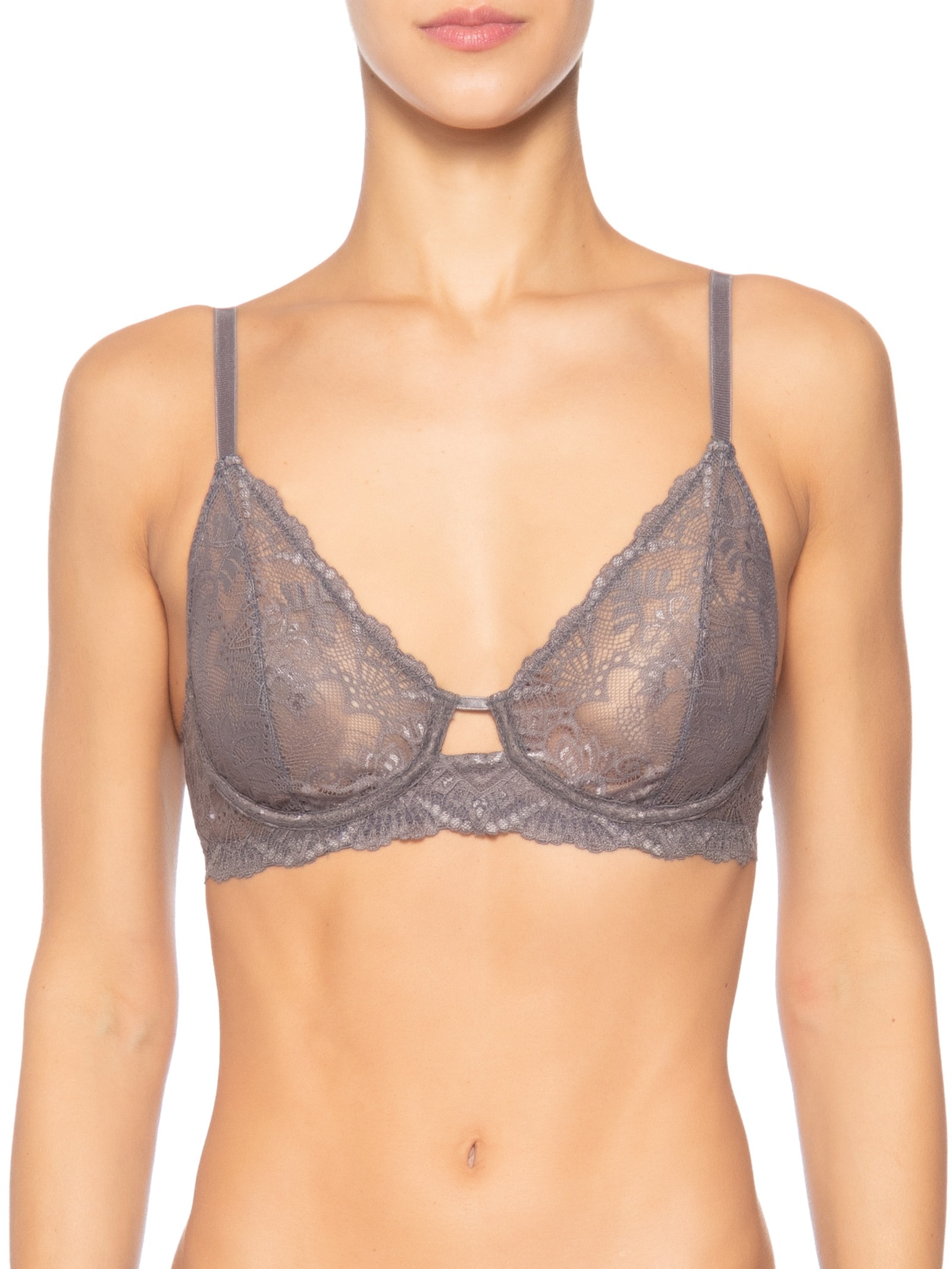Sutiã Aro Sem Bojo Renda Felipa Cinza Jogê