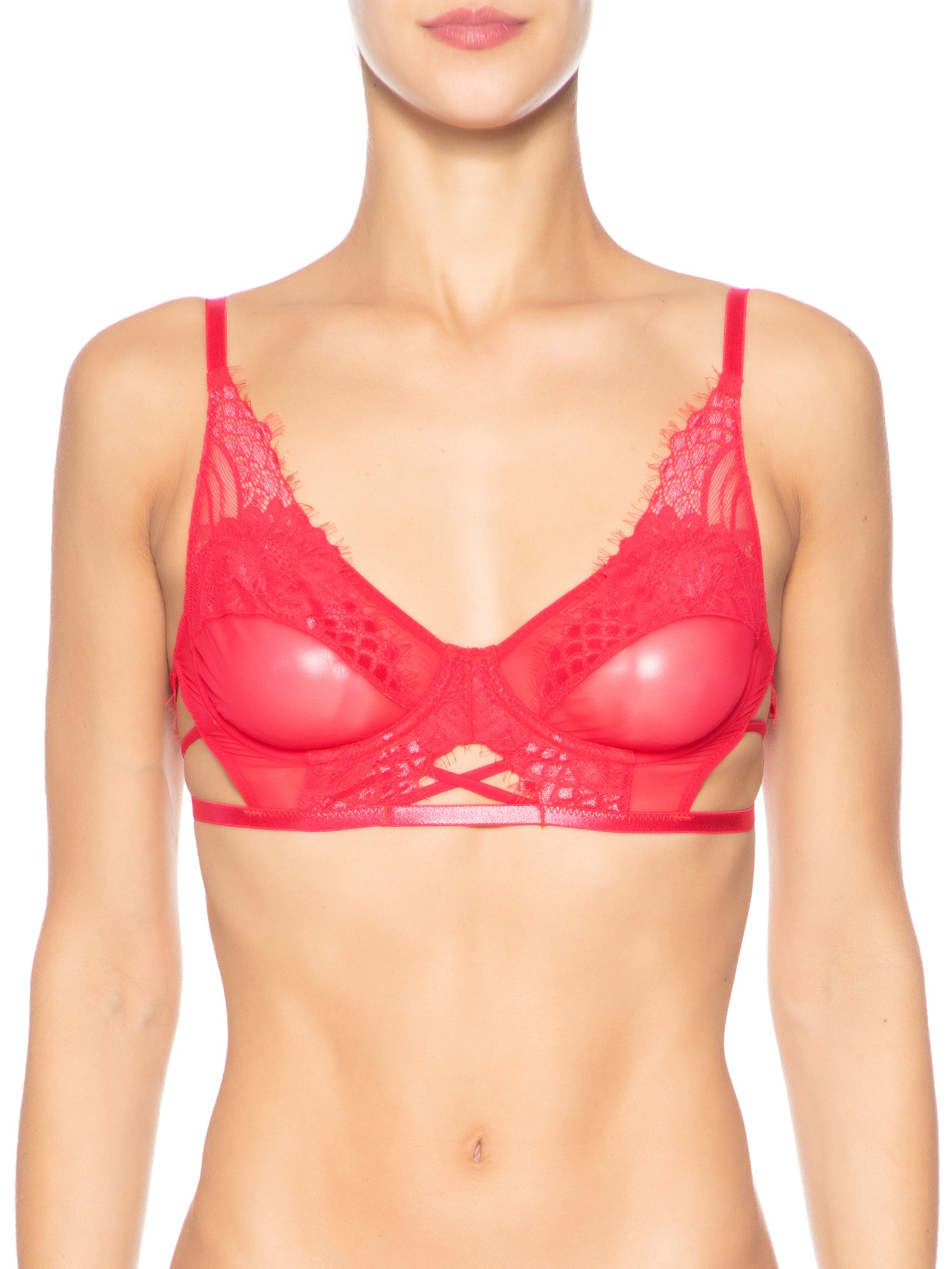 Sutiã Aro Sem Bojo Renda Luiza Vermelho Jogê