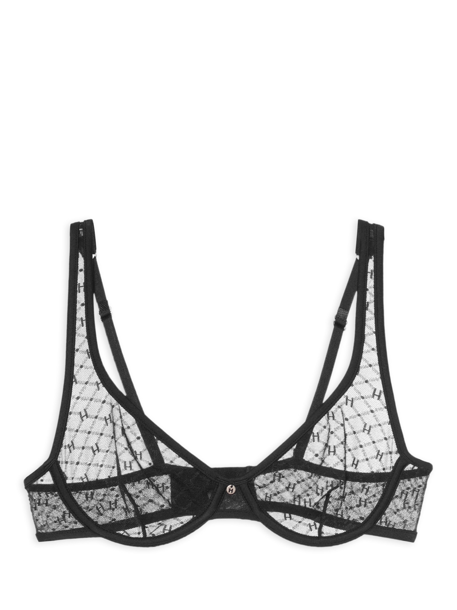 Sutiã Balconet Com Aro Em Tule Personalizado Preto Hope