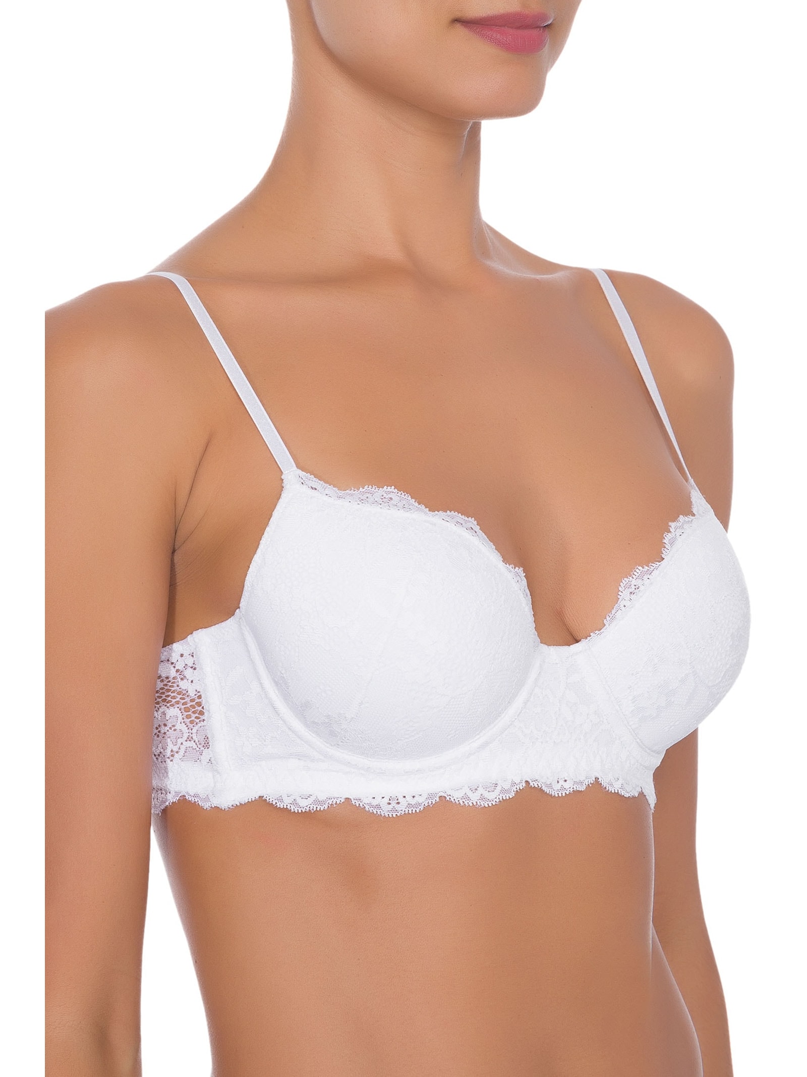 Sutiã Balconet Renda Basic Me Branco Jogê