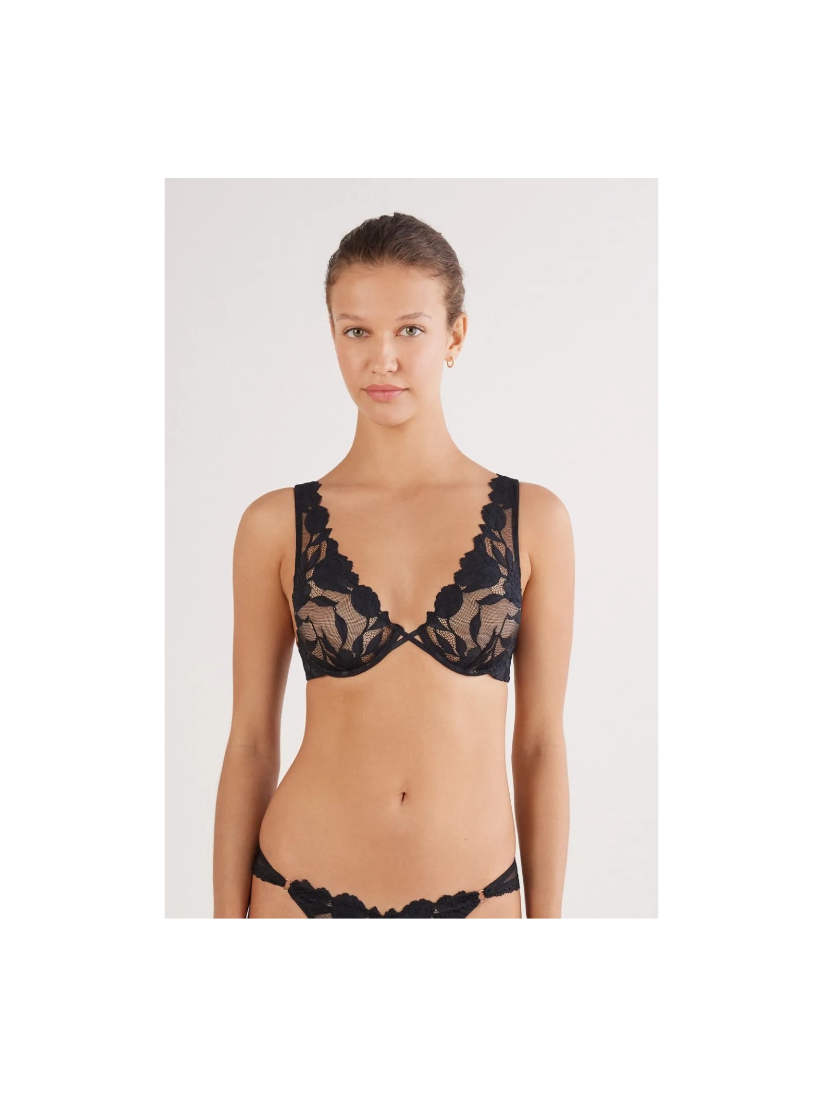 Sutiã Balconette All About Flowers Preto Intimissimi