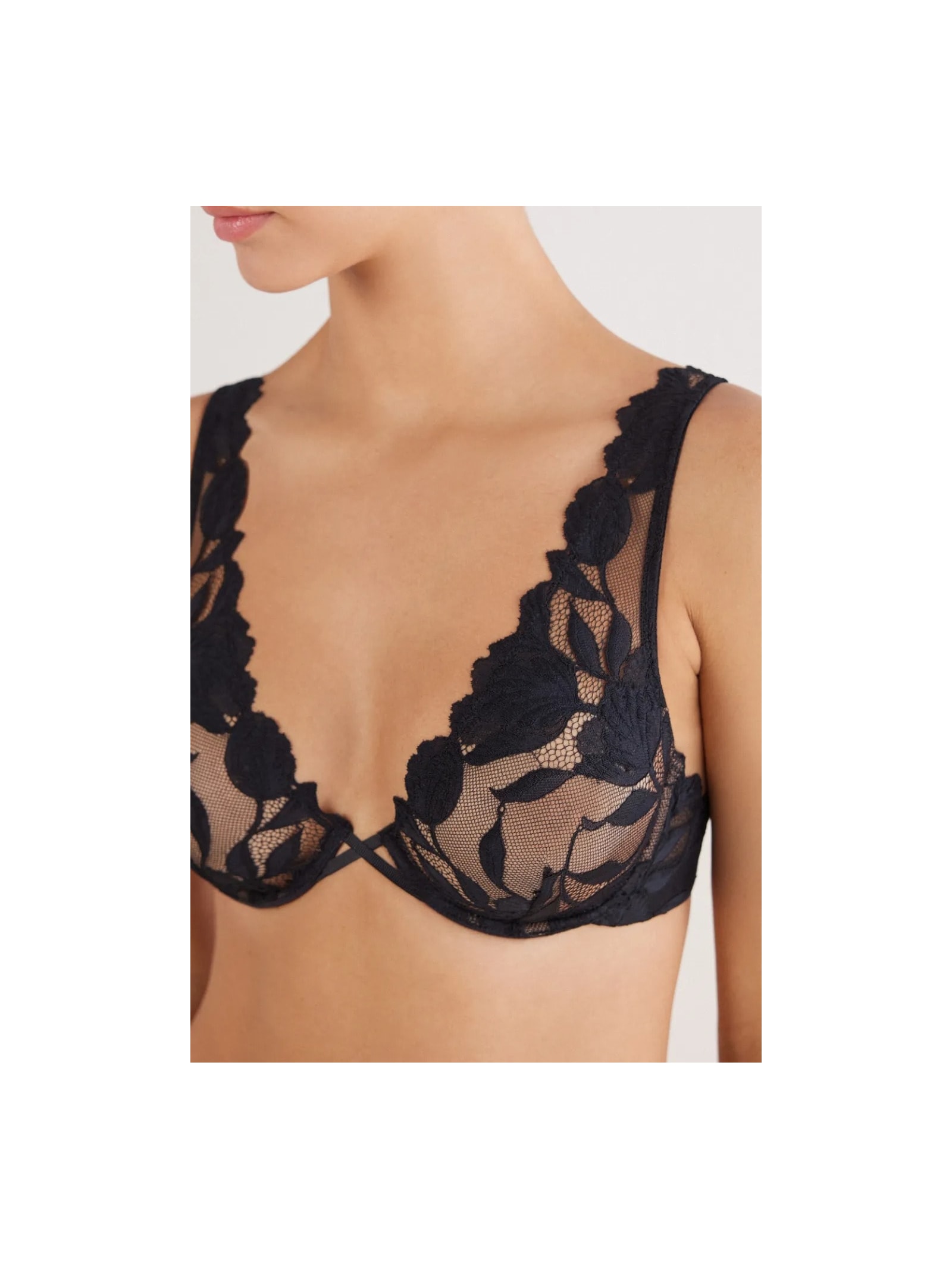 Sutiã Balconette All About Flowers Preto Intimissimi