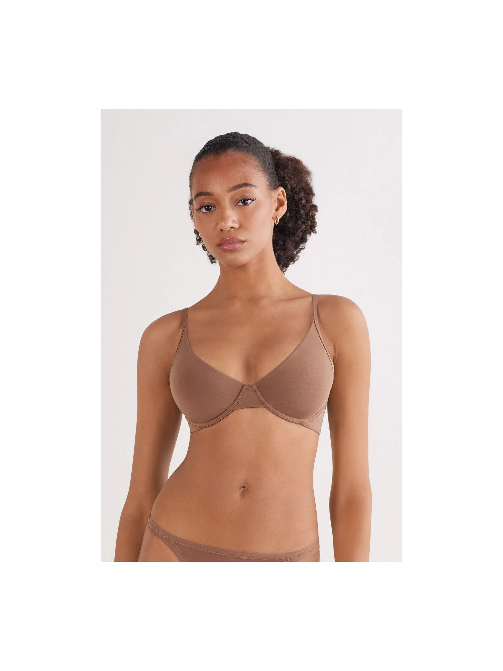 Sutiã Balconette Amalia Em Algodão Ultralight Marrom Intimissimi