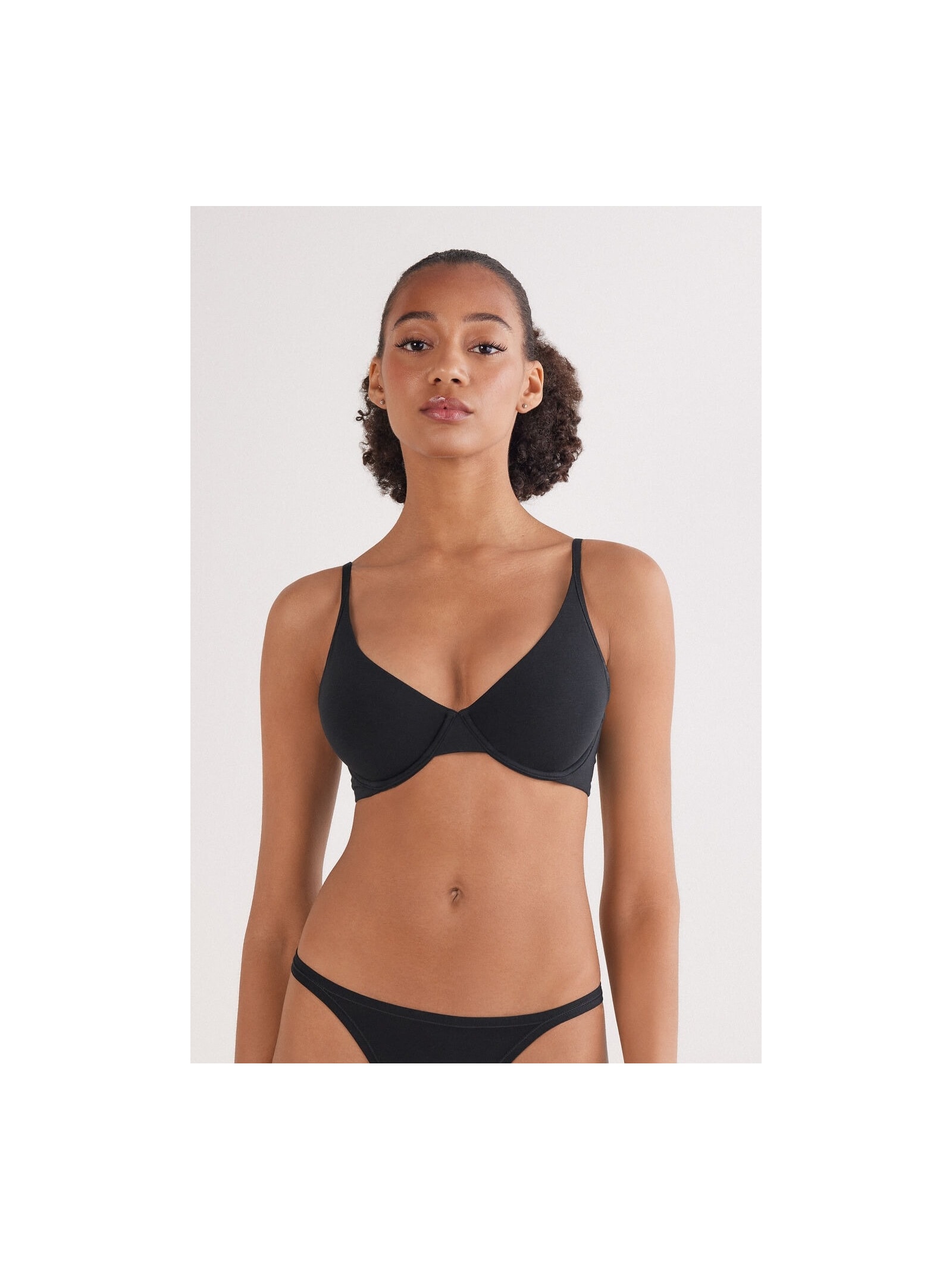 Sutiã Balconette Amalia Em Algodão Ultralight Preto Intimissimi