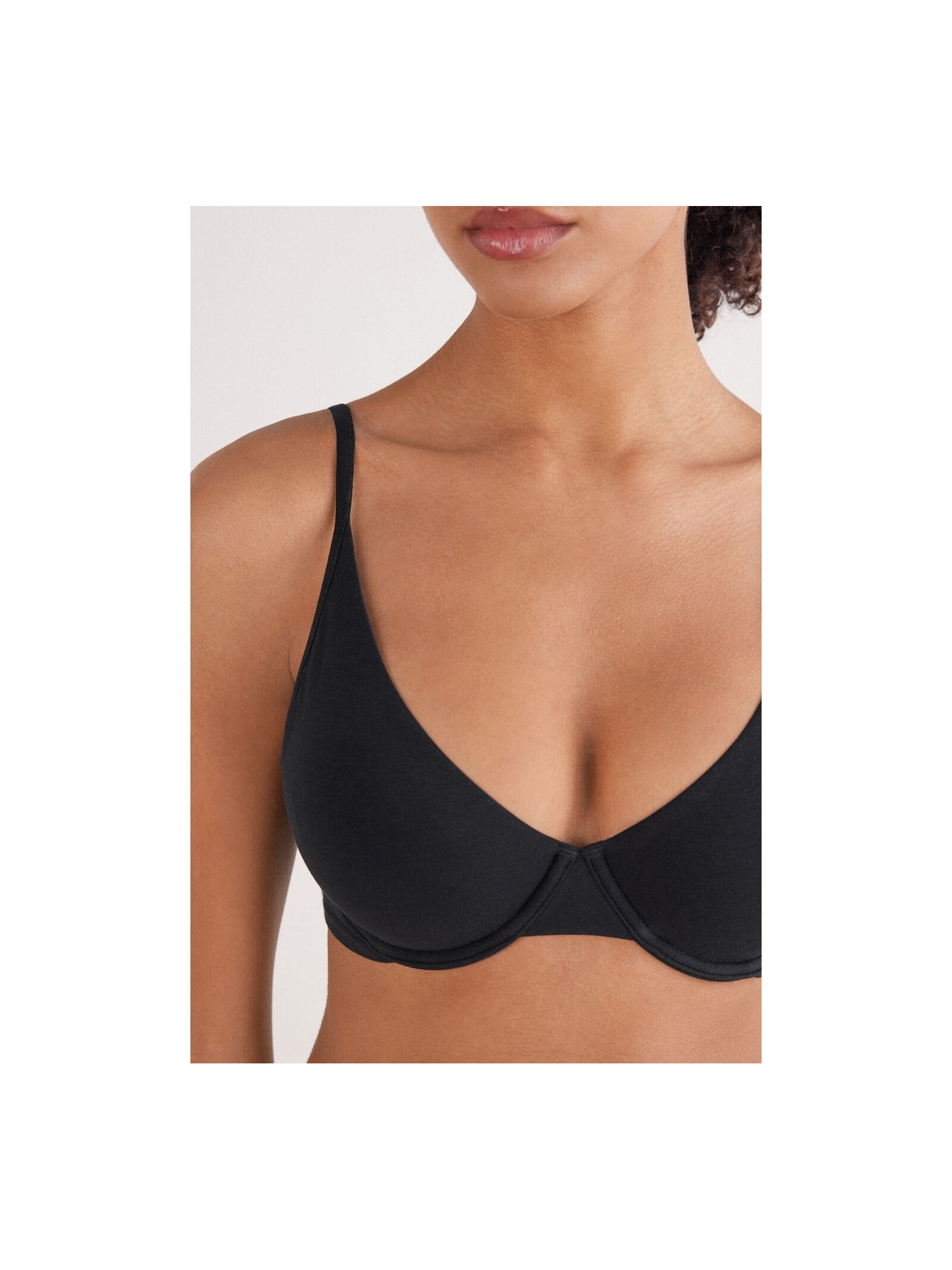 Sutiã Balconette Amalia Em Algodão Ultralight Preto Intimissimi