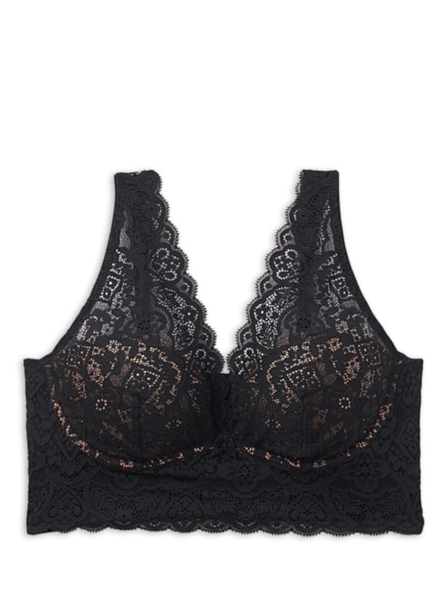 Sutiã Balconette Asia Em Renda – Preto