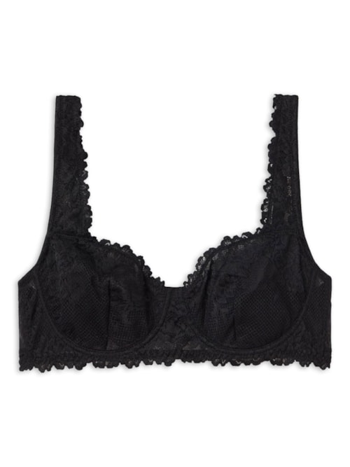 Sutiã Balconette Daniela Pretty Flowers – Preto