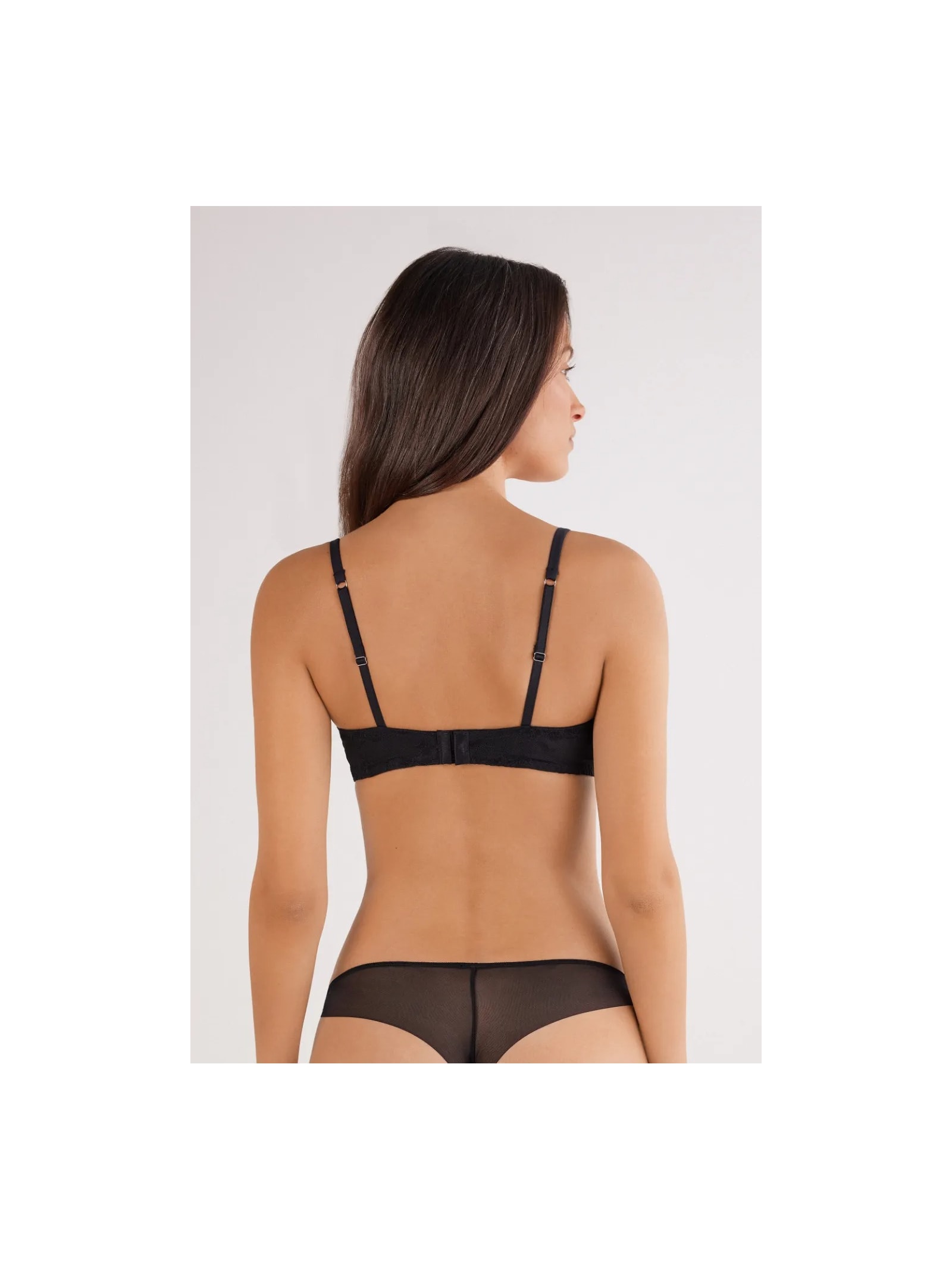 Sutiã Balconette Daniela Sheer Glamour Preto Intimissimi