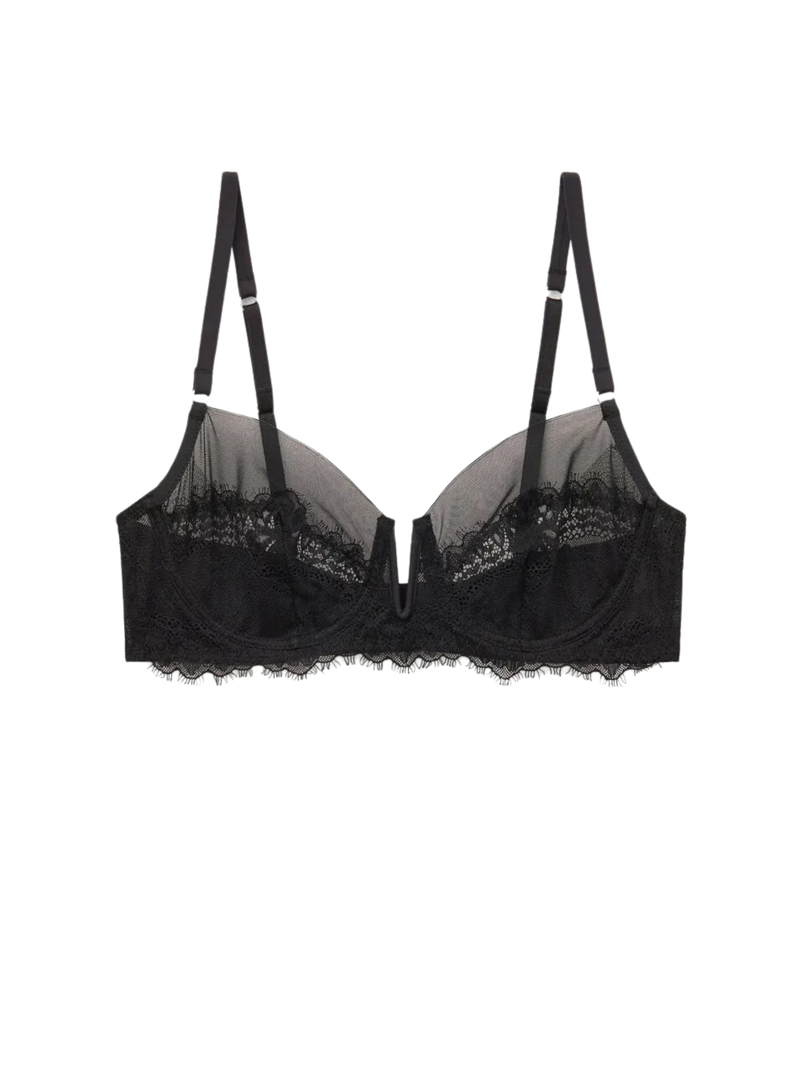 Sutiã Balconette Daniela Sheer Glamour Preto Intimissimi