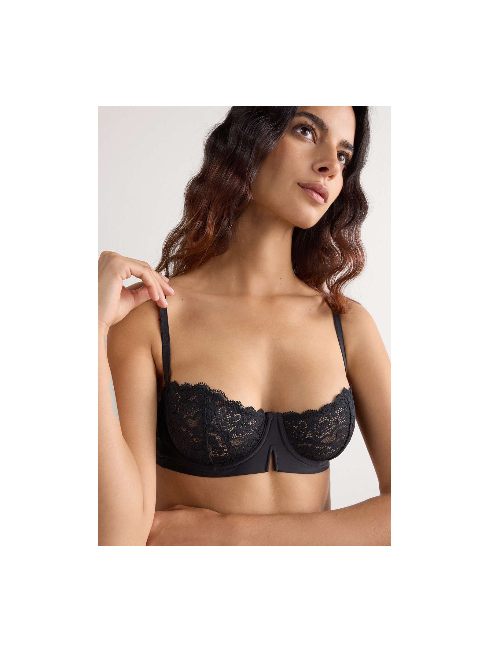 Sutiã Balconette Denise Em Renda Preto Intimissimi