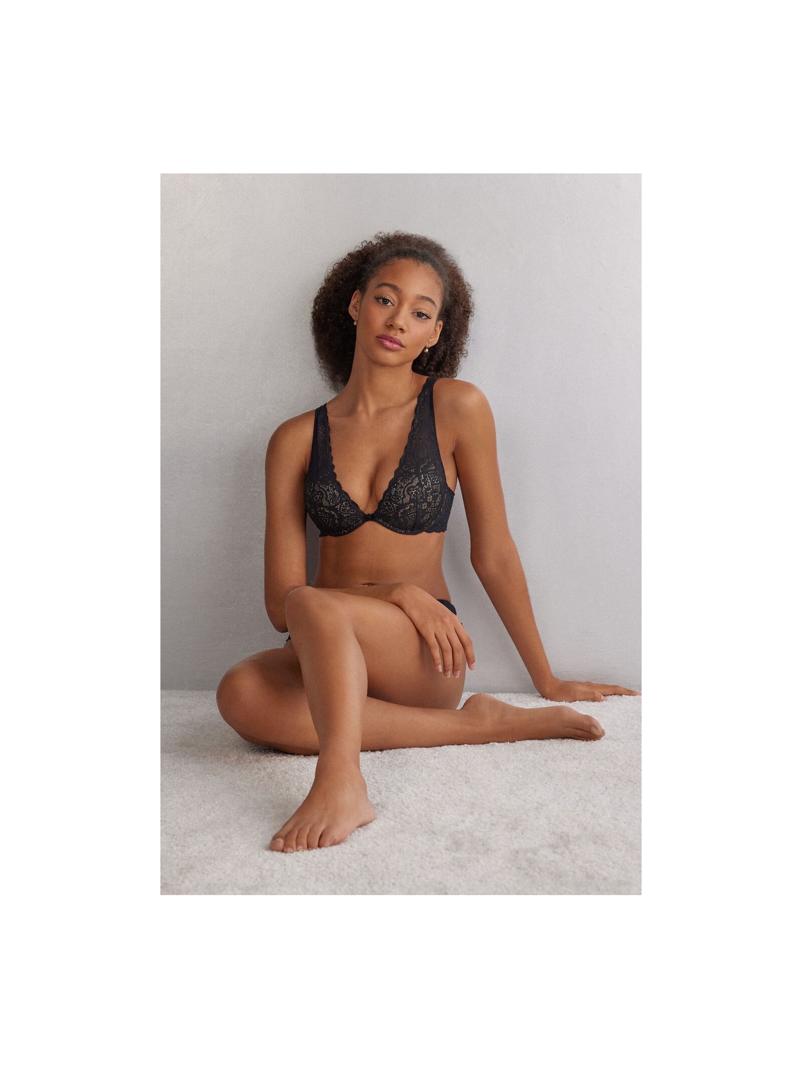 Sutiã Balconette Elena Em Renda Preto Intimissimi