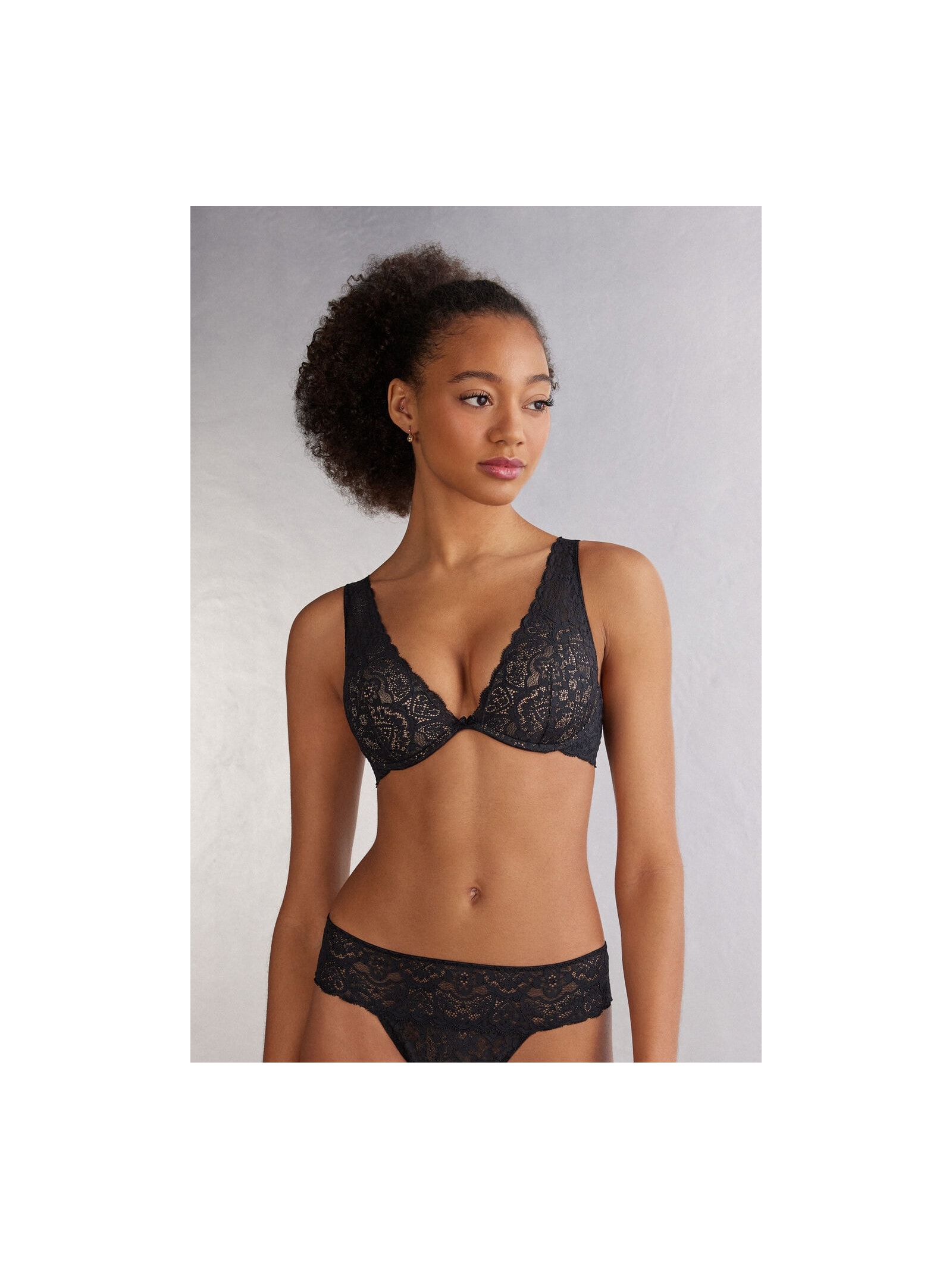 Sutiã Balconette Elena Em Renda Preto Intimissimi
