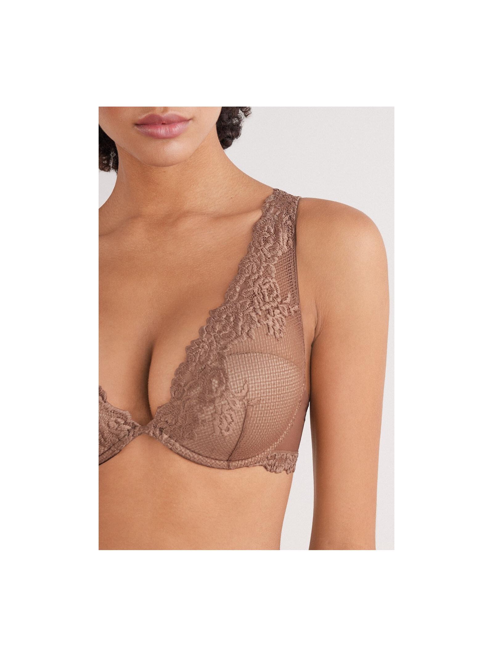 Sutiã Balconette Elena Pretty Flowers Marrom Intimissimi