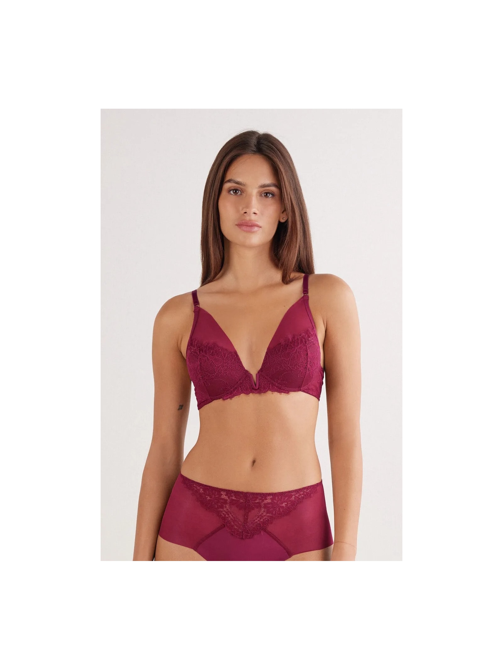 Sutiã Balconette Elena Sheer Glamour Bordô Intimissimi