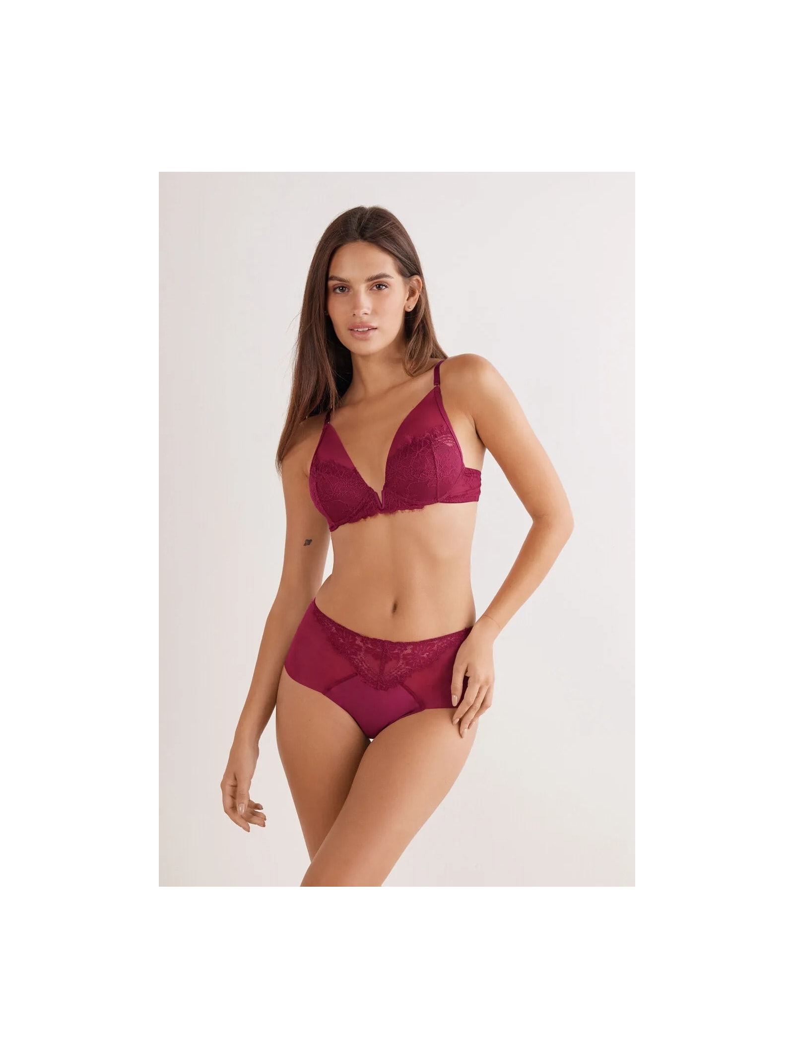 Sutiã Balconette Elena Sheer Glamour Bordô Intimissimi