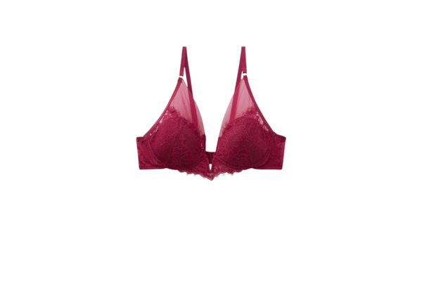 Sutiã Balconette Elena Sheer Glamour - Bordô