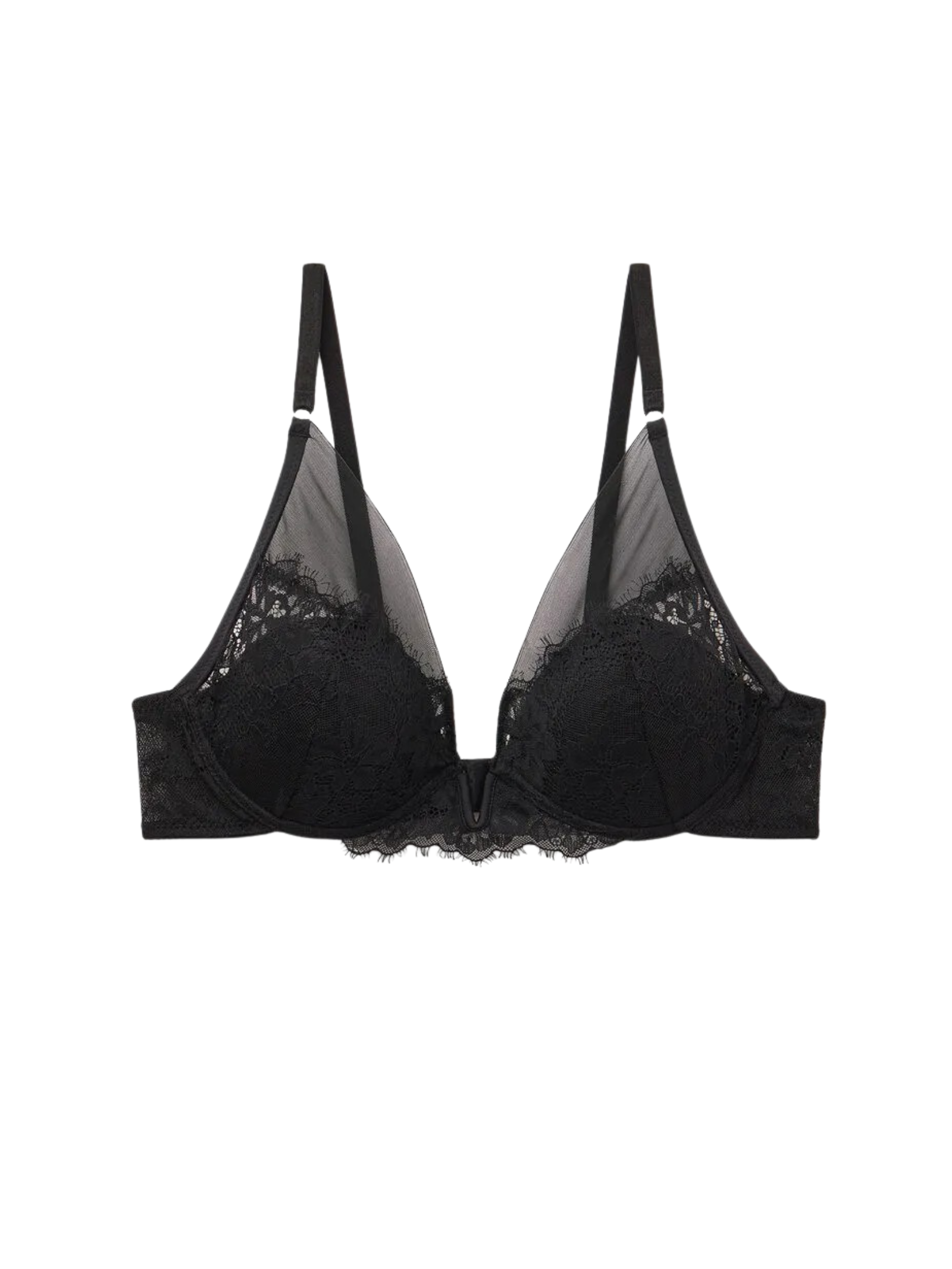 Sutiã Balconette Elena Sheer Glamour Preto Calzedonia