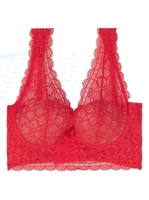 Sutiã Balconette Eleonora Em Renda – Vermelho