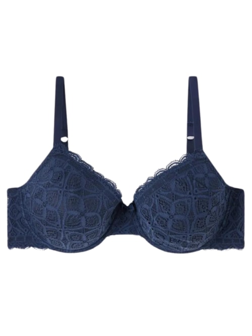 Sutiã Balconette Francesca Em Renda – Azul