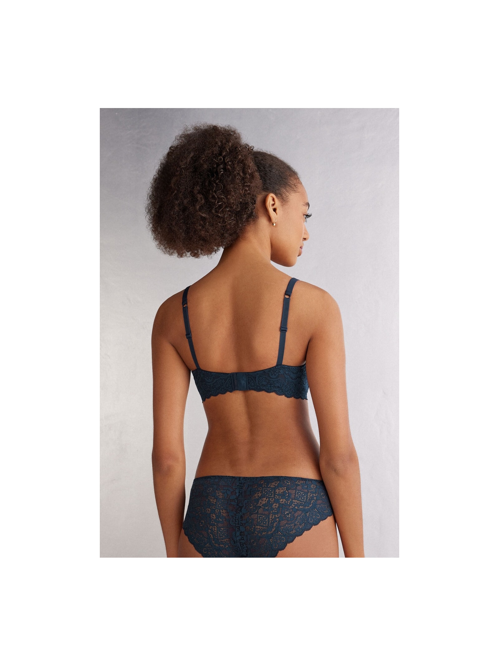 Sutiã Balconette Francesca Em Renda Azul Intimissimi