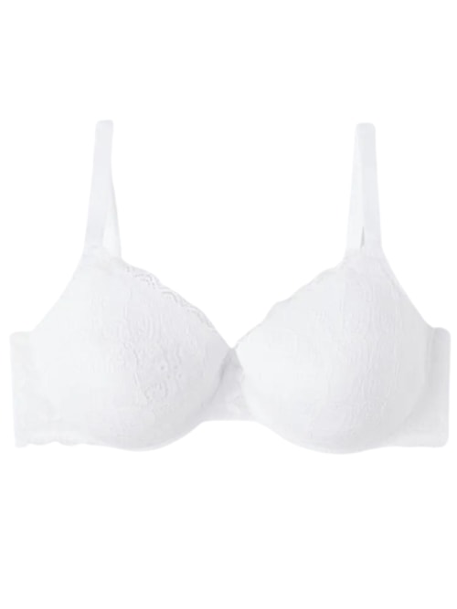 Sutiã Balconette Francesca Em Renda – Branco