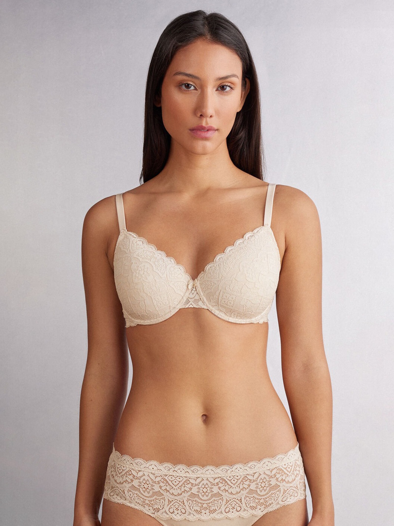 Sutiã Balconette Francesca Em Renda Off-White Intimissimi
