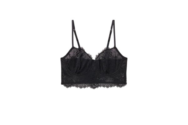 Sutiã Balconette Sheer Glamour - Preto