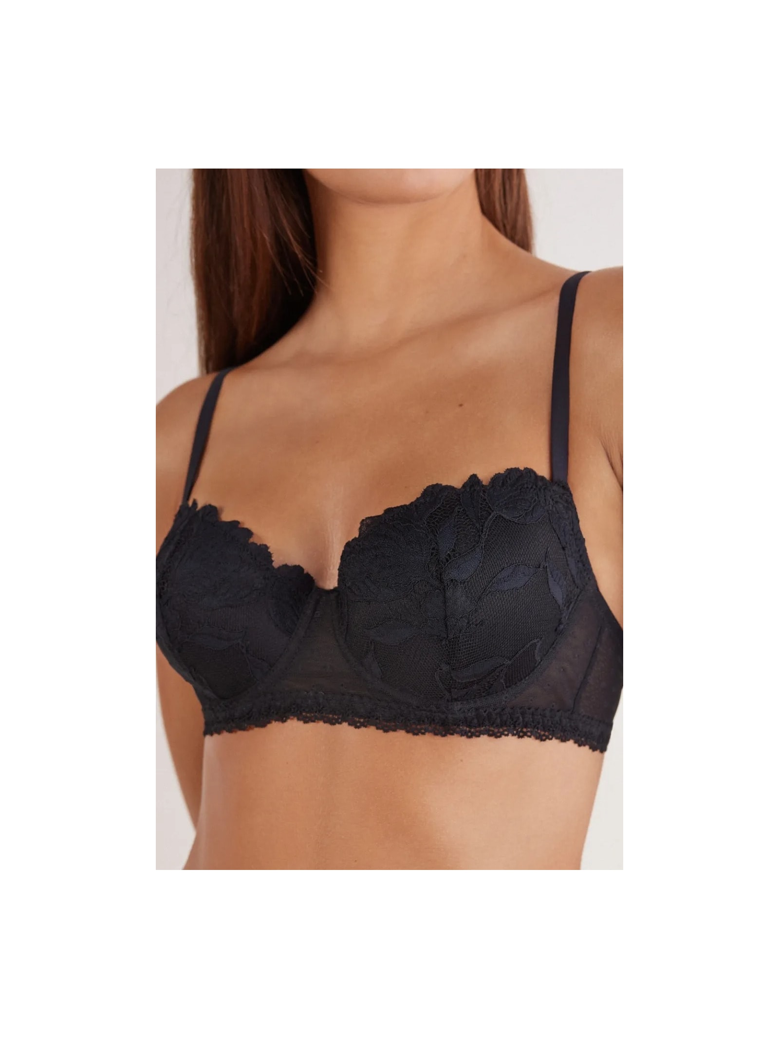 Sutiã Balconette Sofia All About Flowers Preto Intimissimi