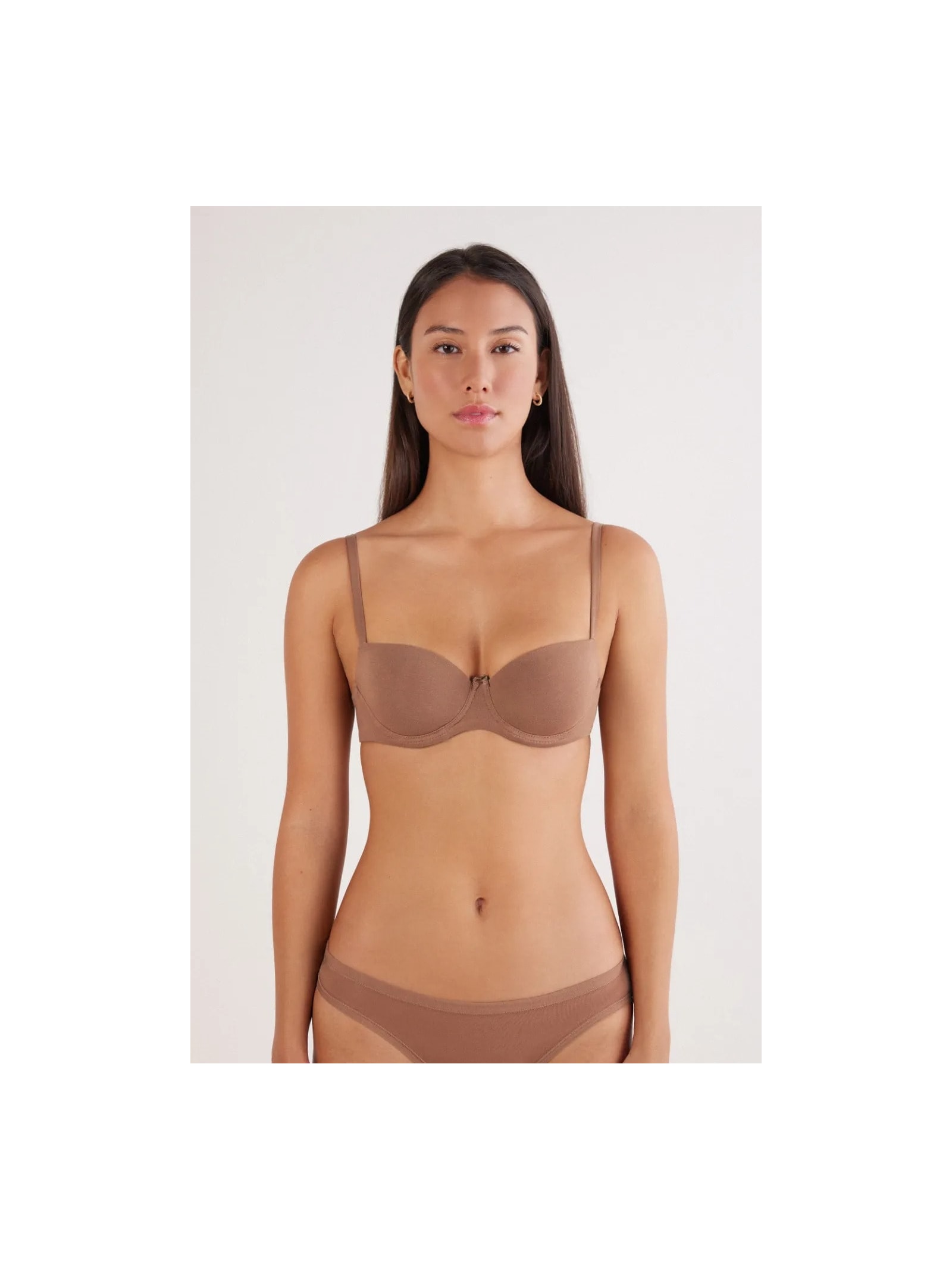 Sutiã Balconette Sofia Em Algodão Ultralight Marrom Intimissimi