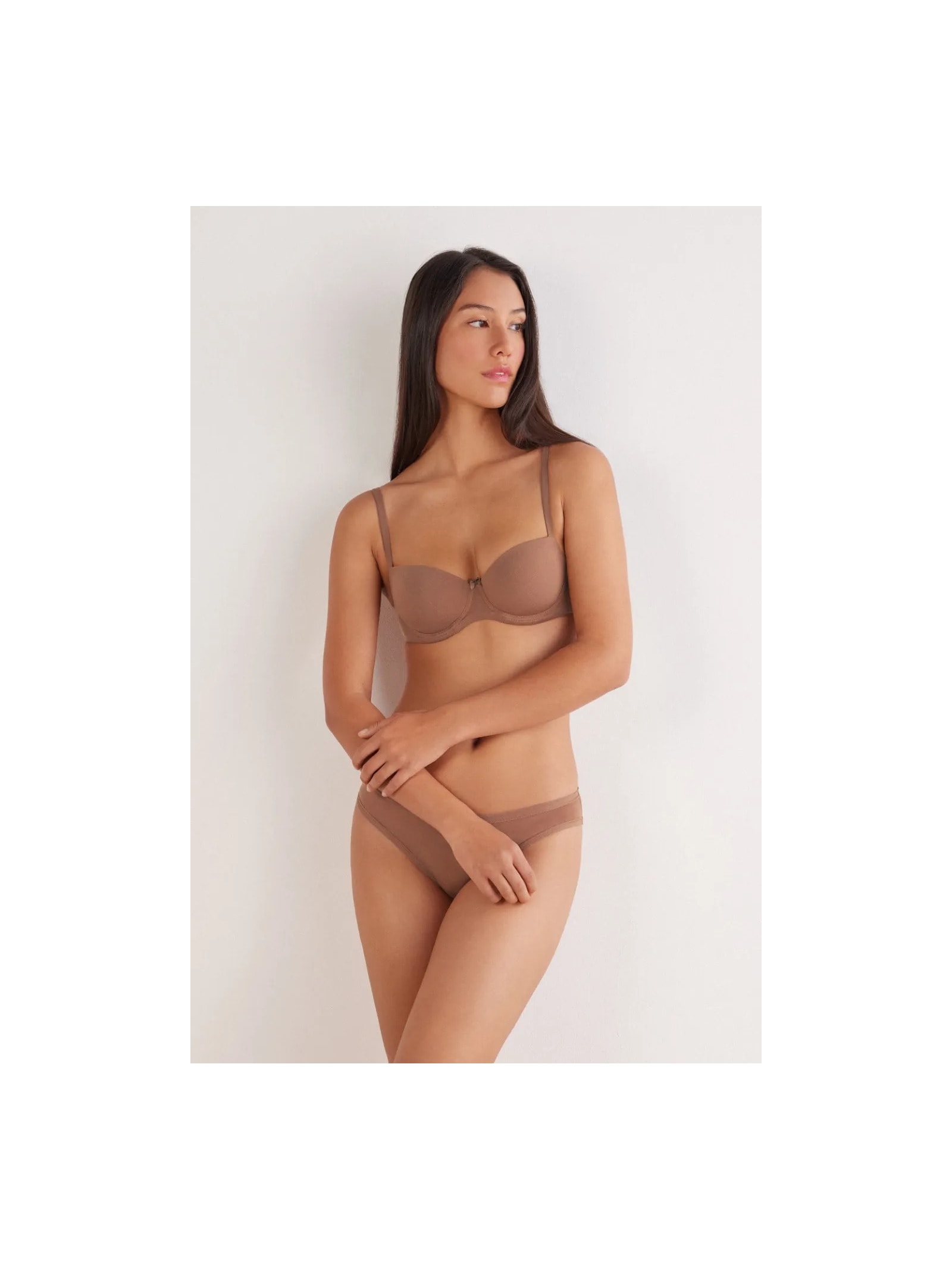 Sutiã Balconette Sofia Em Algodão Ultralight Marrom Intimissimi