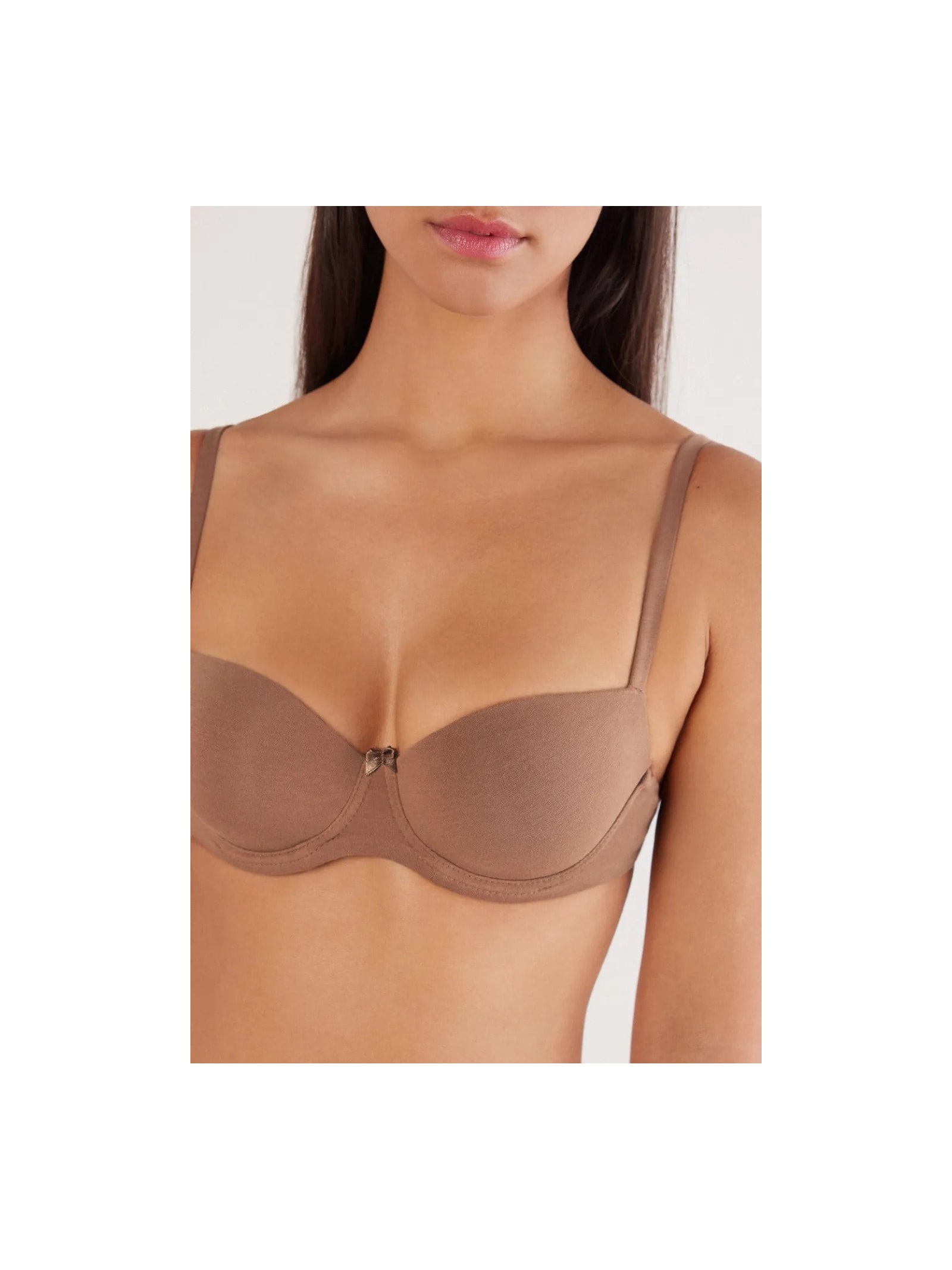 Sutiã Balconette Sofia Em Algodão Ultralight Marrom Intimissimi