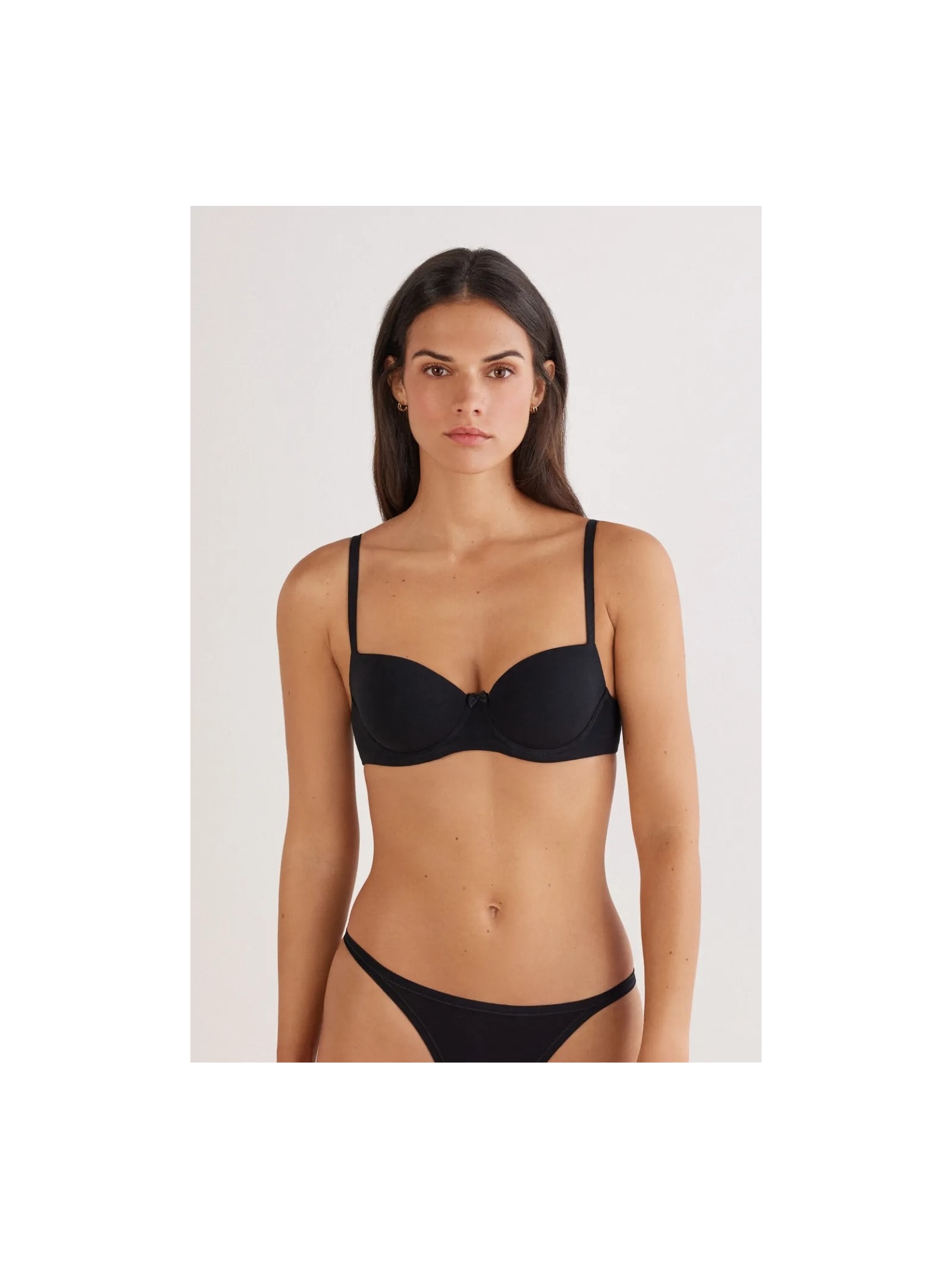 Sutiã Balconette Sofia Em Algodão Ultralight Preto Intimissimi