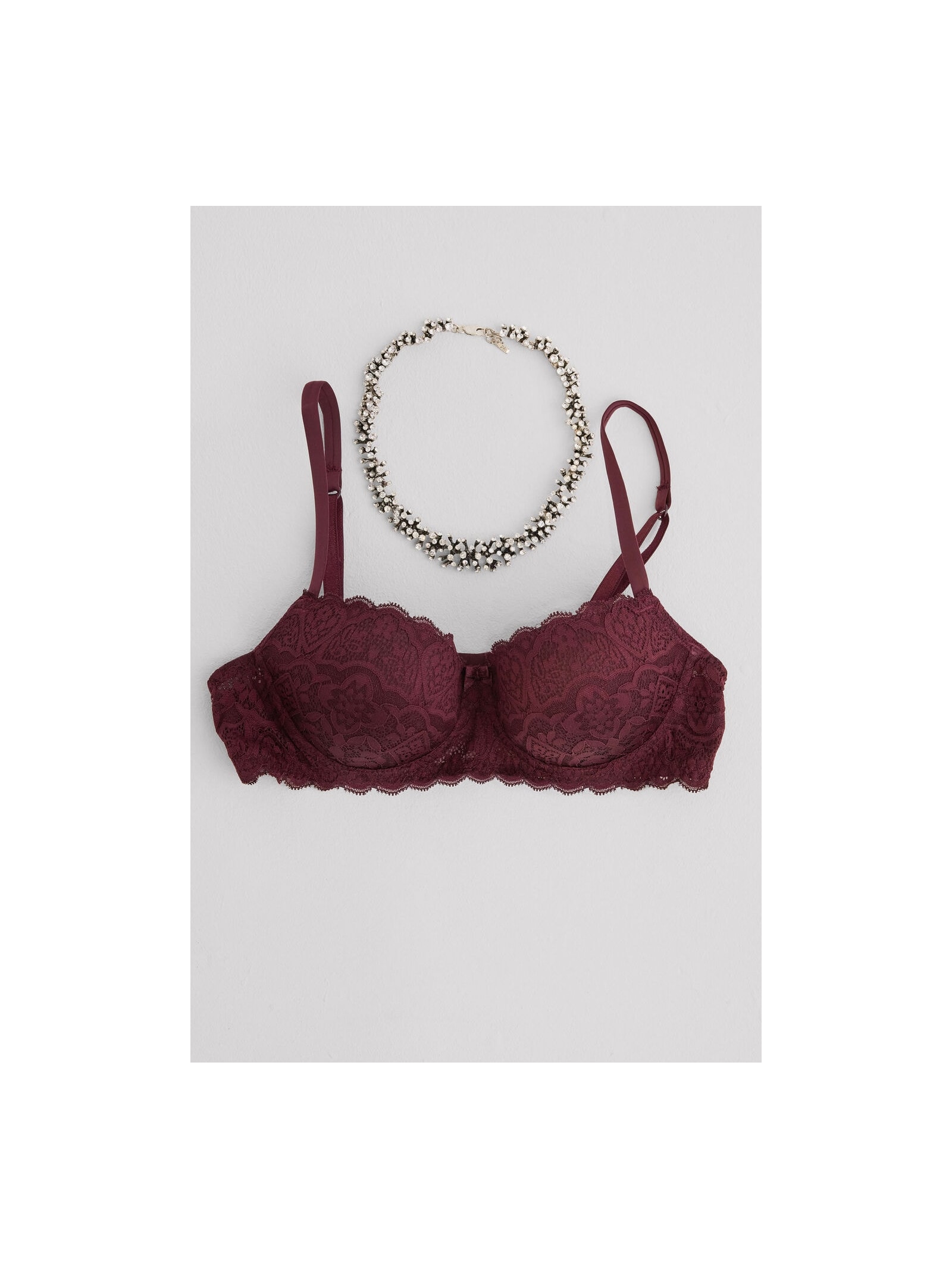 Sutiã Balconette Sofia Em Renda Bordô Intimissimi