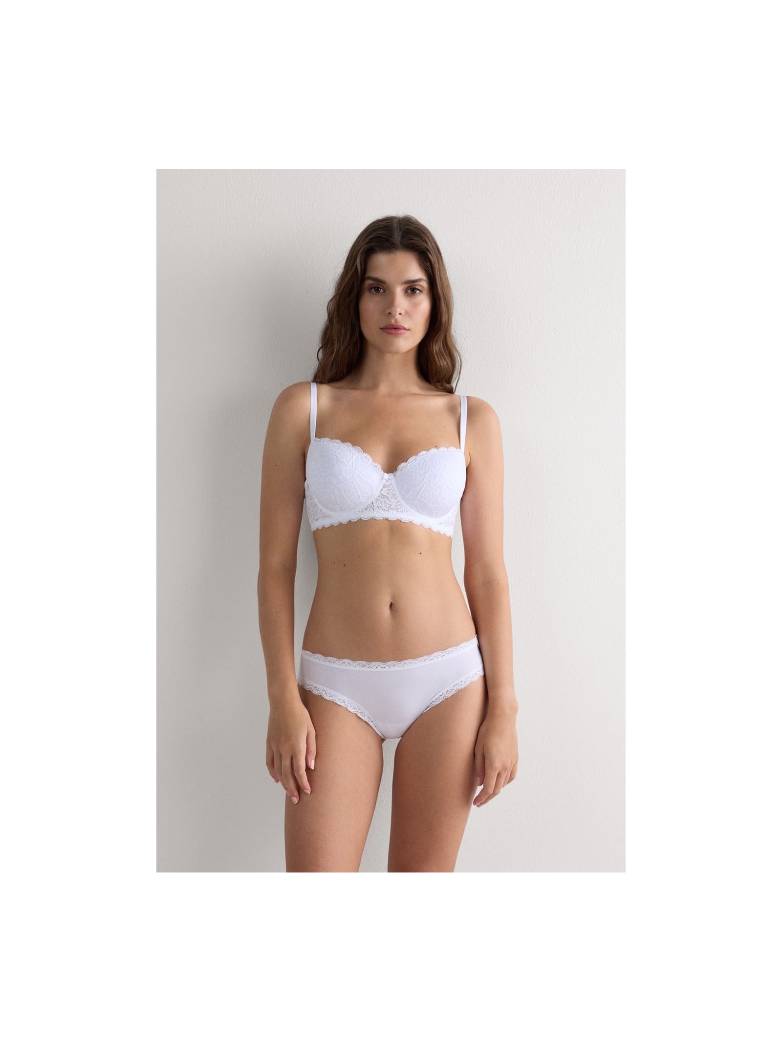 Sutiã Balconette Sofia Em Renda Branco Intimissimi